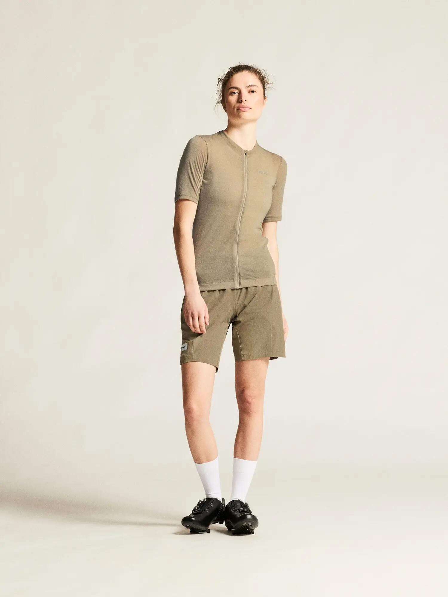 craft Everyday Wool SS Jersey W Fahrradtrikot aus Merinowoll-Mix – Hay/Melange 7/7