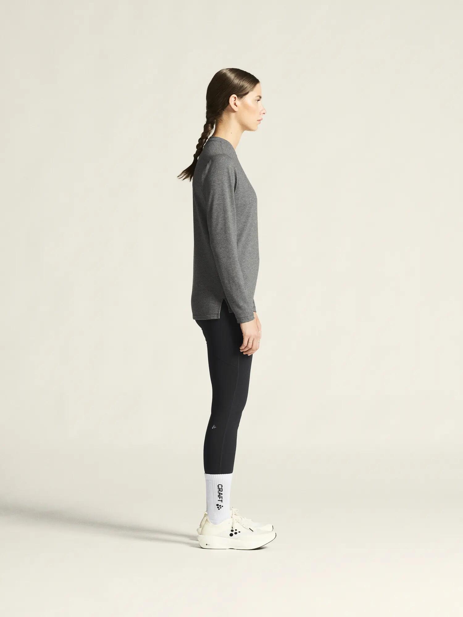 craft Thermal Mesh CN W — wärmendes, atmungsaktives Top – Dk Grey Melange 6/7