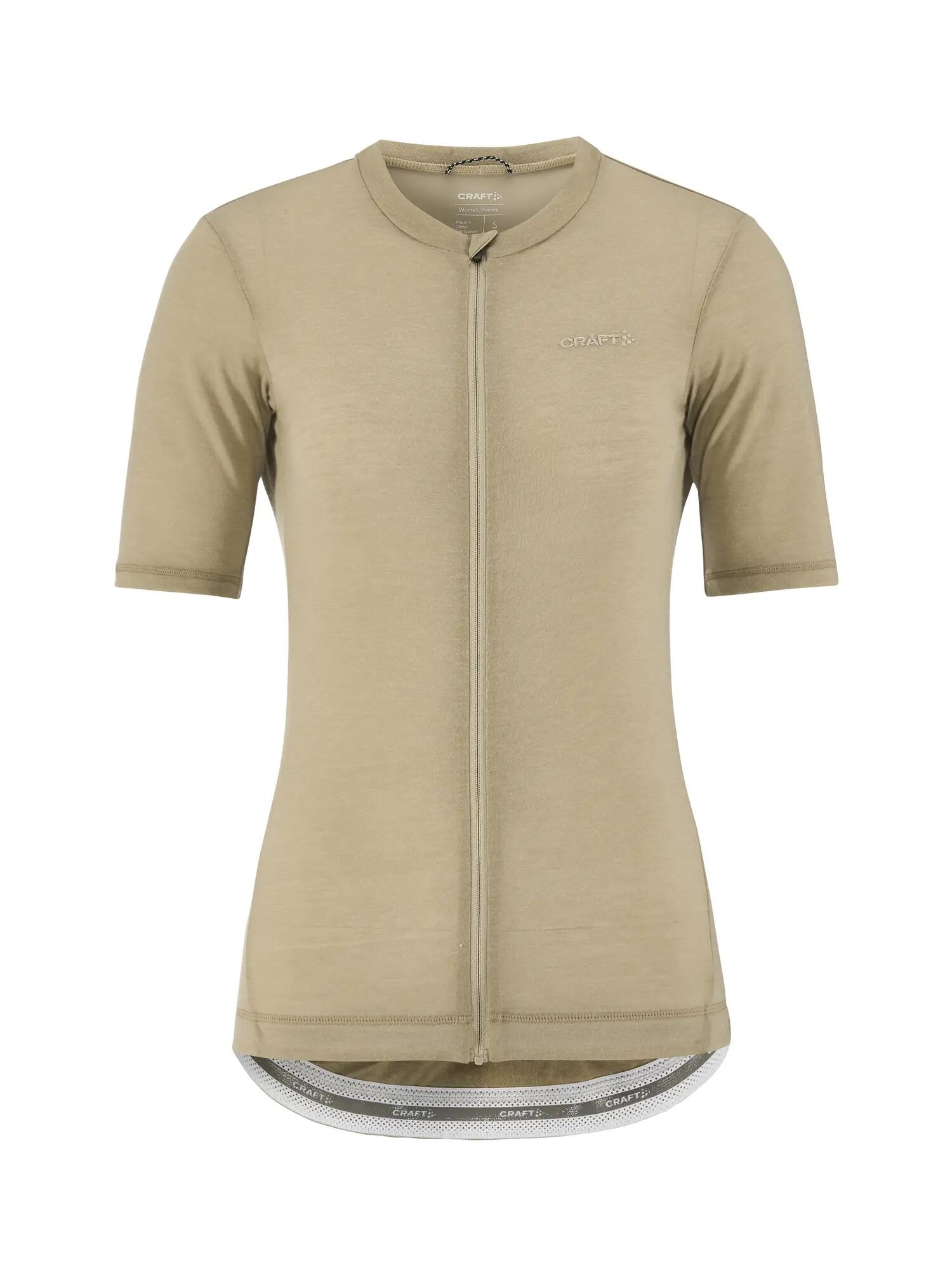 craft Everyday Wool SS Jersey W Fahrradtrikot aus Merinowoll-Mix – Hay/Melange 2/7