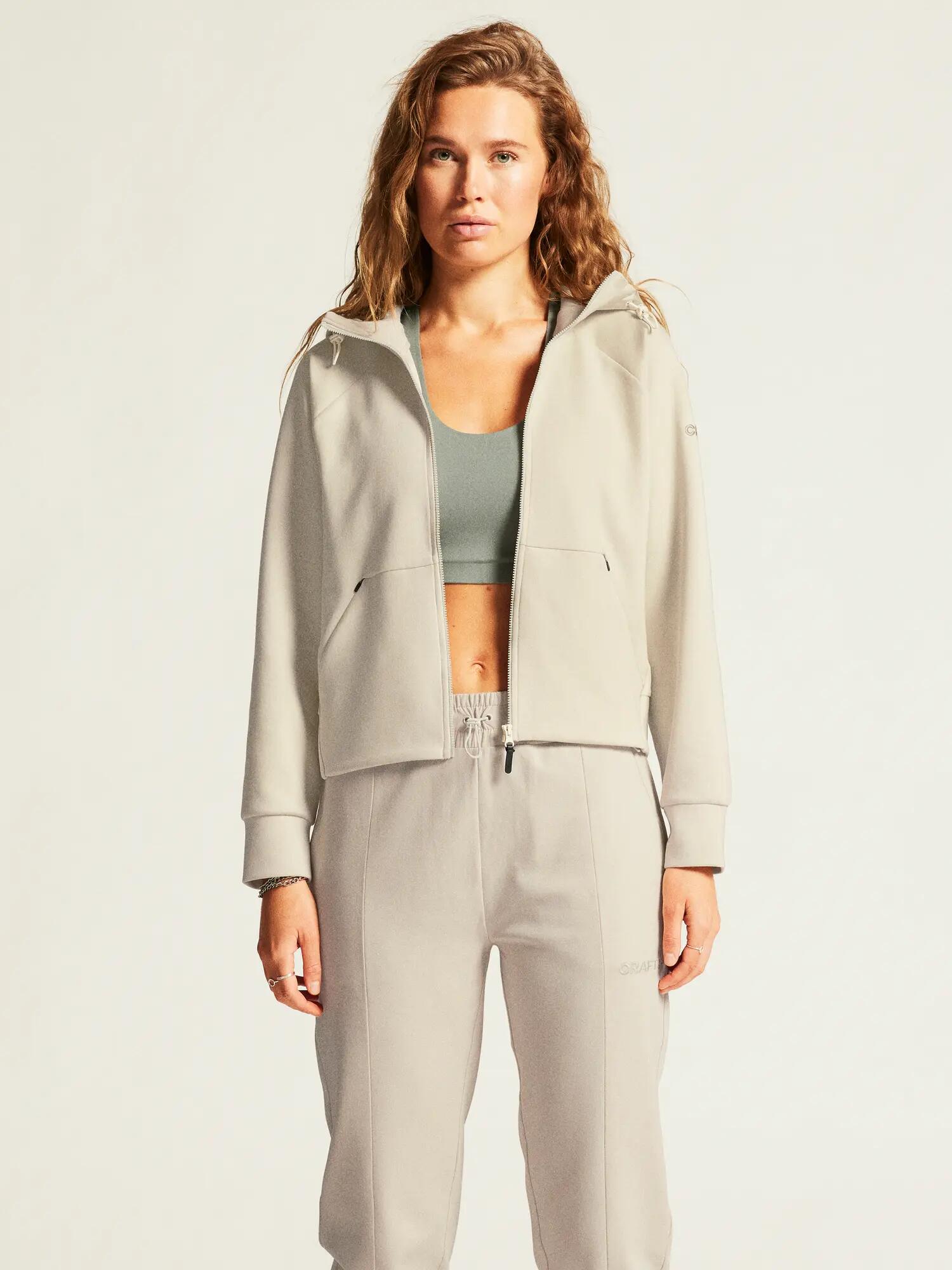 craft ADV Join FZ Hoodie W – hoodie com fecho e conforto – Plaster 5/7