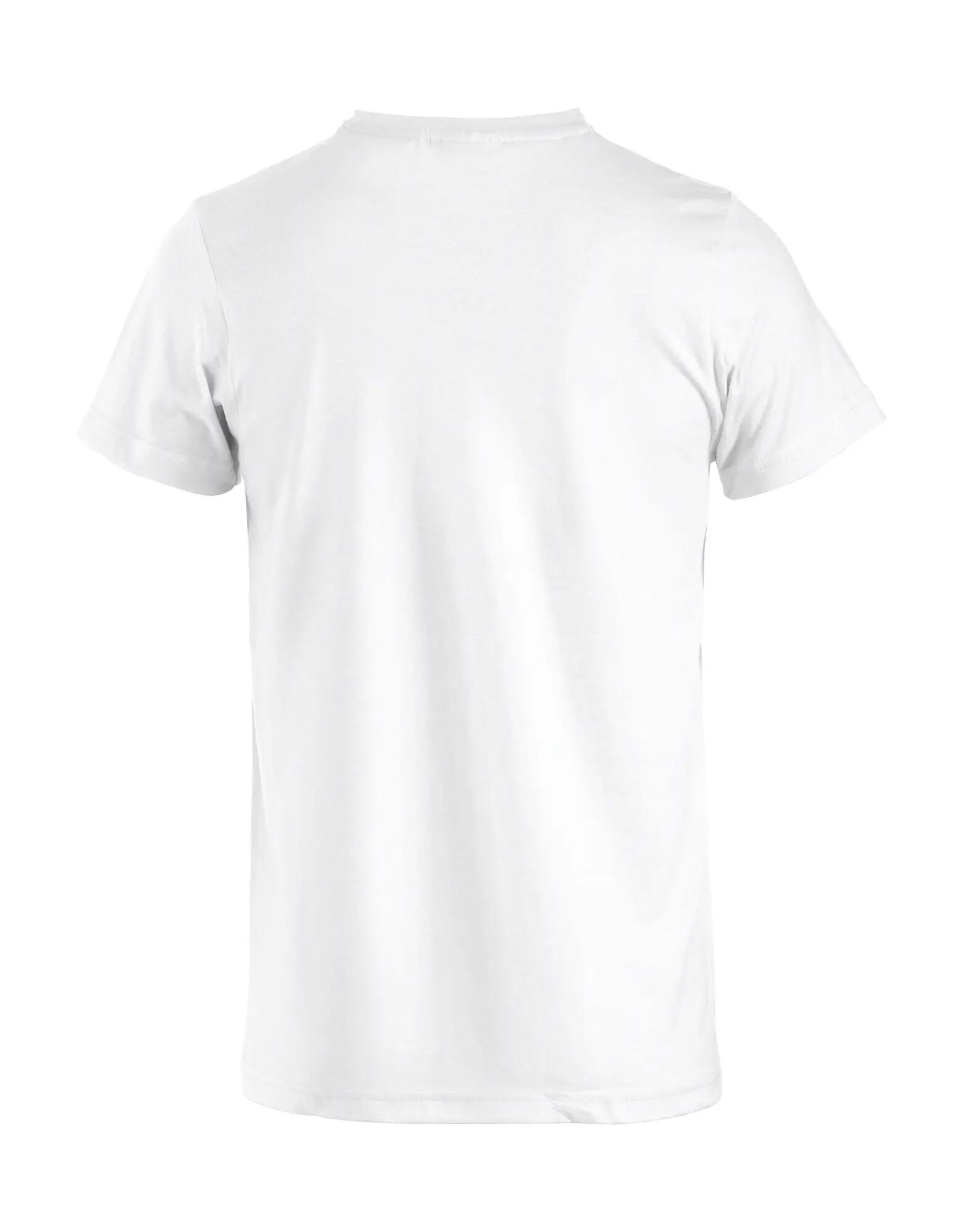 clique Basic-T Junior T-shirt junior in cotone, collo a costine – white 2/8