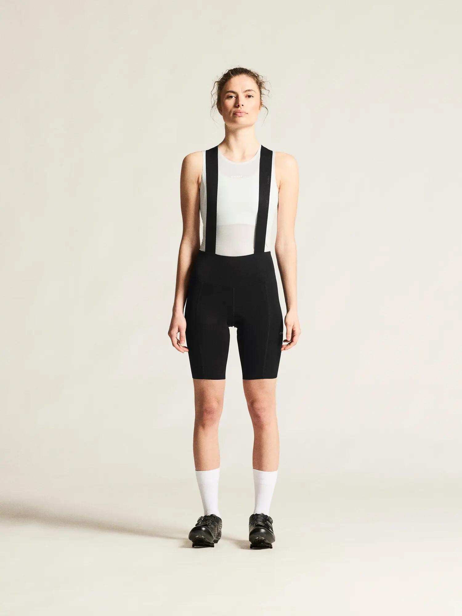 craft Endur Bib Shorts C2 W – Damen-Bib mit hohem Halt – Black 6/7