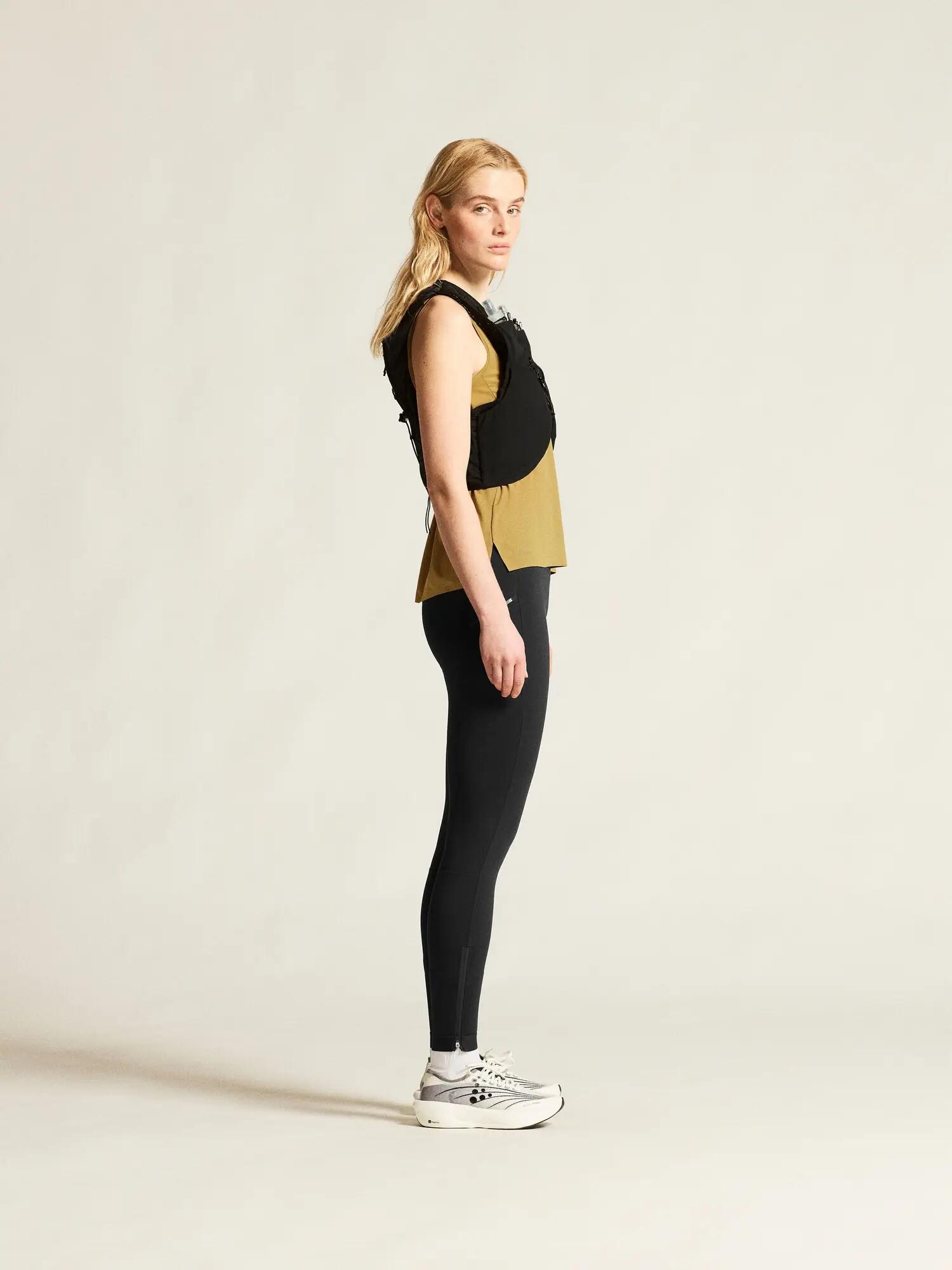 craft PRO Trail Tights 2 W – Trail-Tights aus recyceltem Polyamid – Black/Black 3/7
