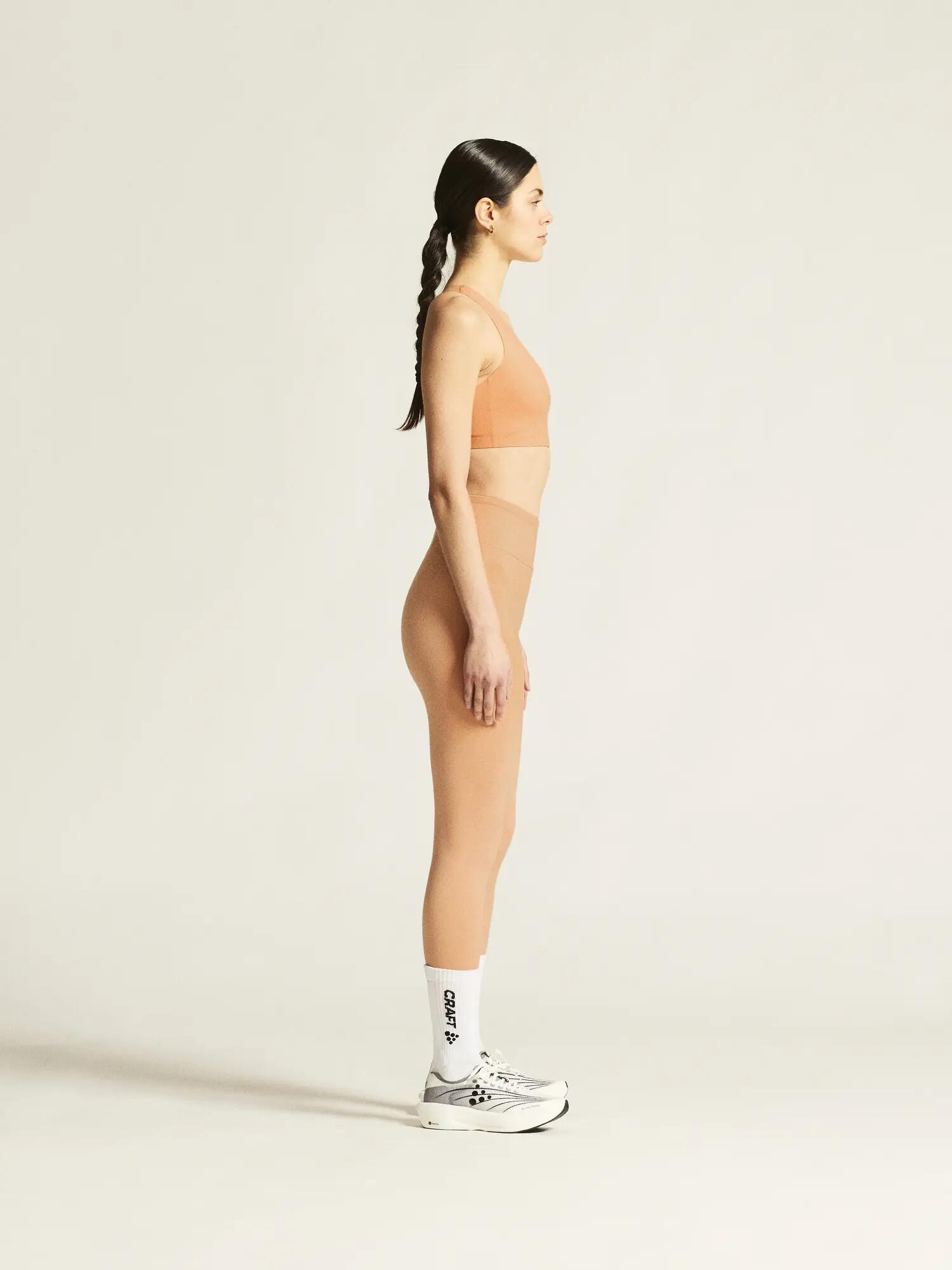 craft Collective 7/8 Tights W – hoge taille, gerecycled materiaal – Apricot 6/7