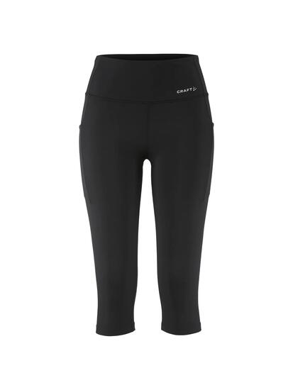 craft Essence Capri 3 W – corsaire de sport confortable, poches jambes – Black