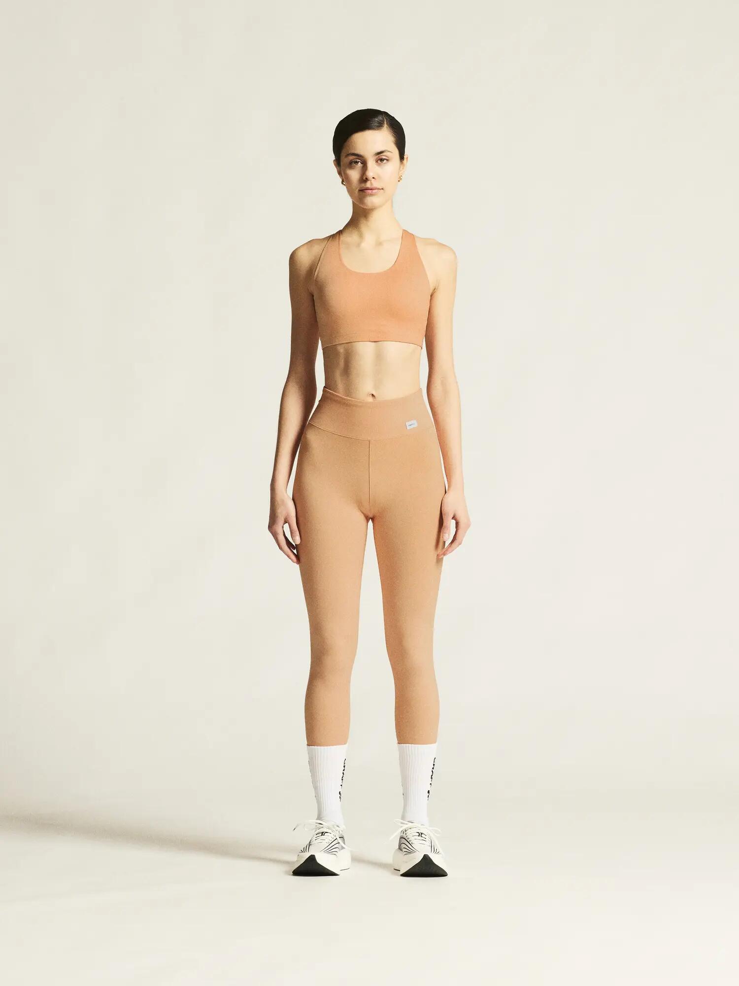 craft Collective 7/8 Tights W – hoge taille, gerecycled materiaal – Apricot 3/7
