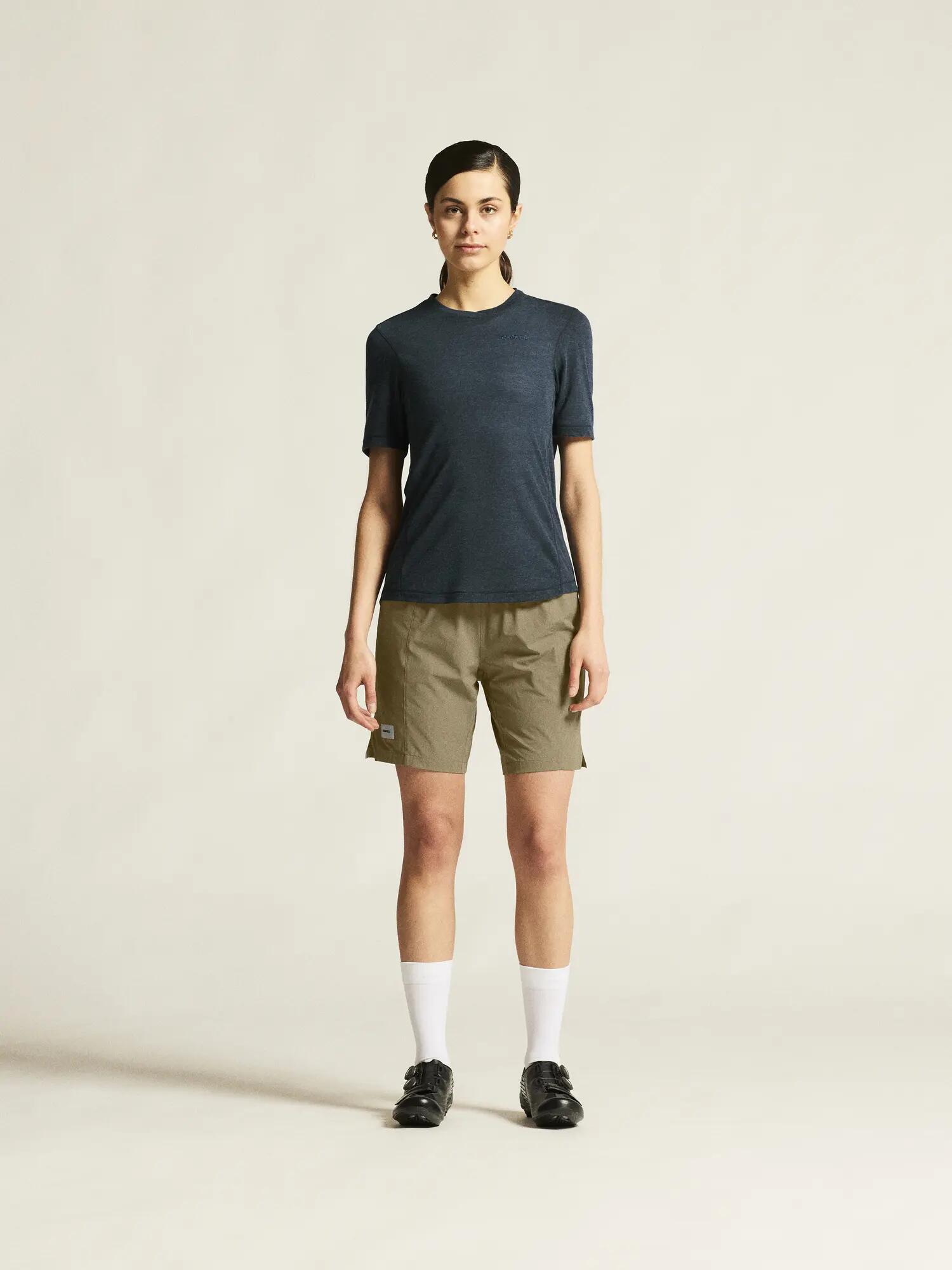 craft Everyday Shorts W Pad W — cuissard vélo régulier avec coque amovible – Raw 5/7