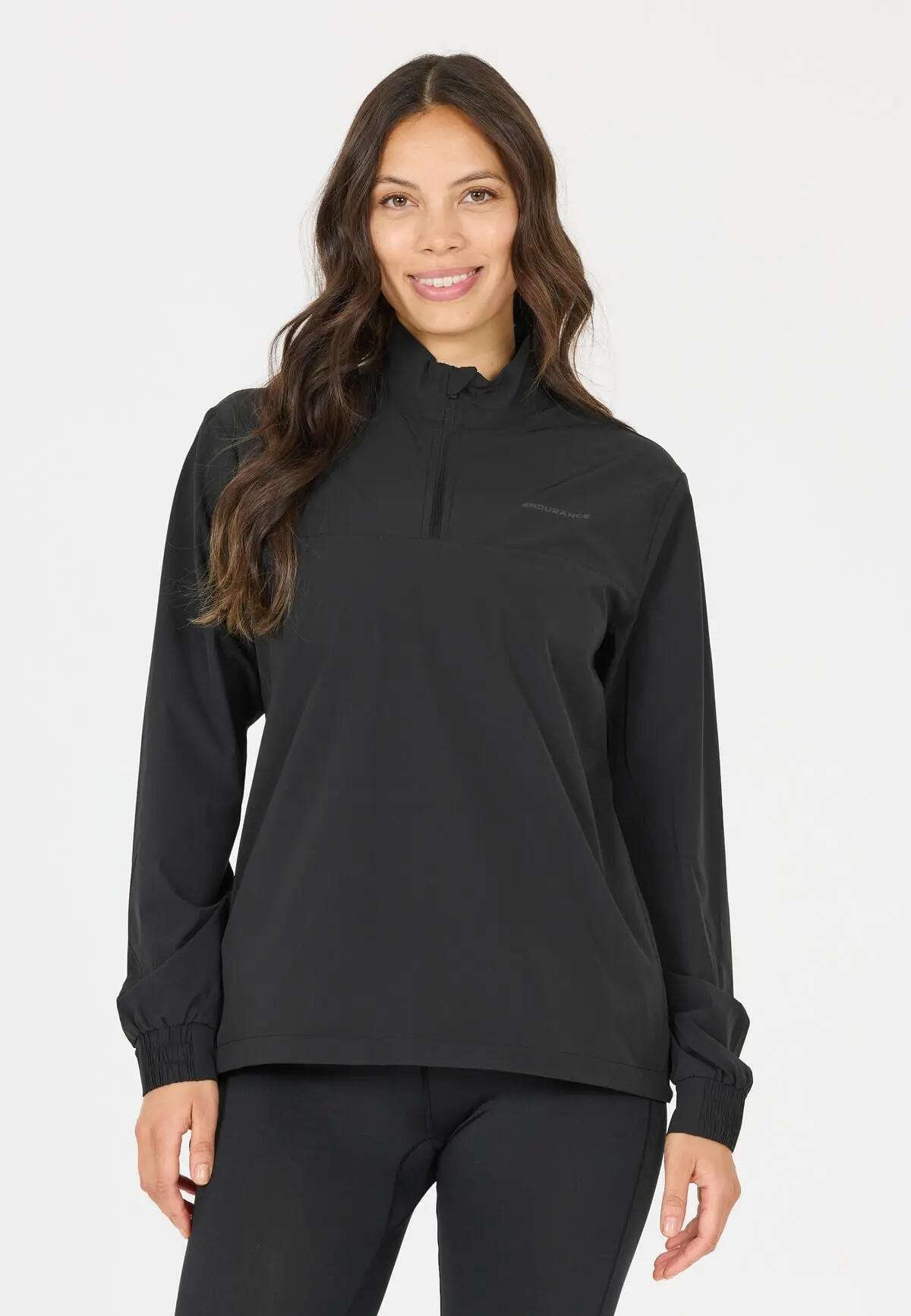 endurance Veste Typhoro W Half Zip - Coupe ajustée, stretch – 1001 Black 1/7