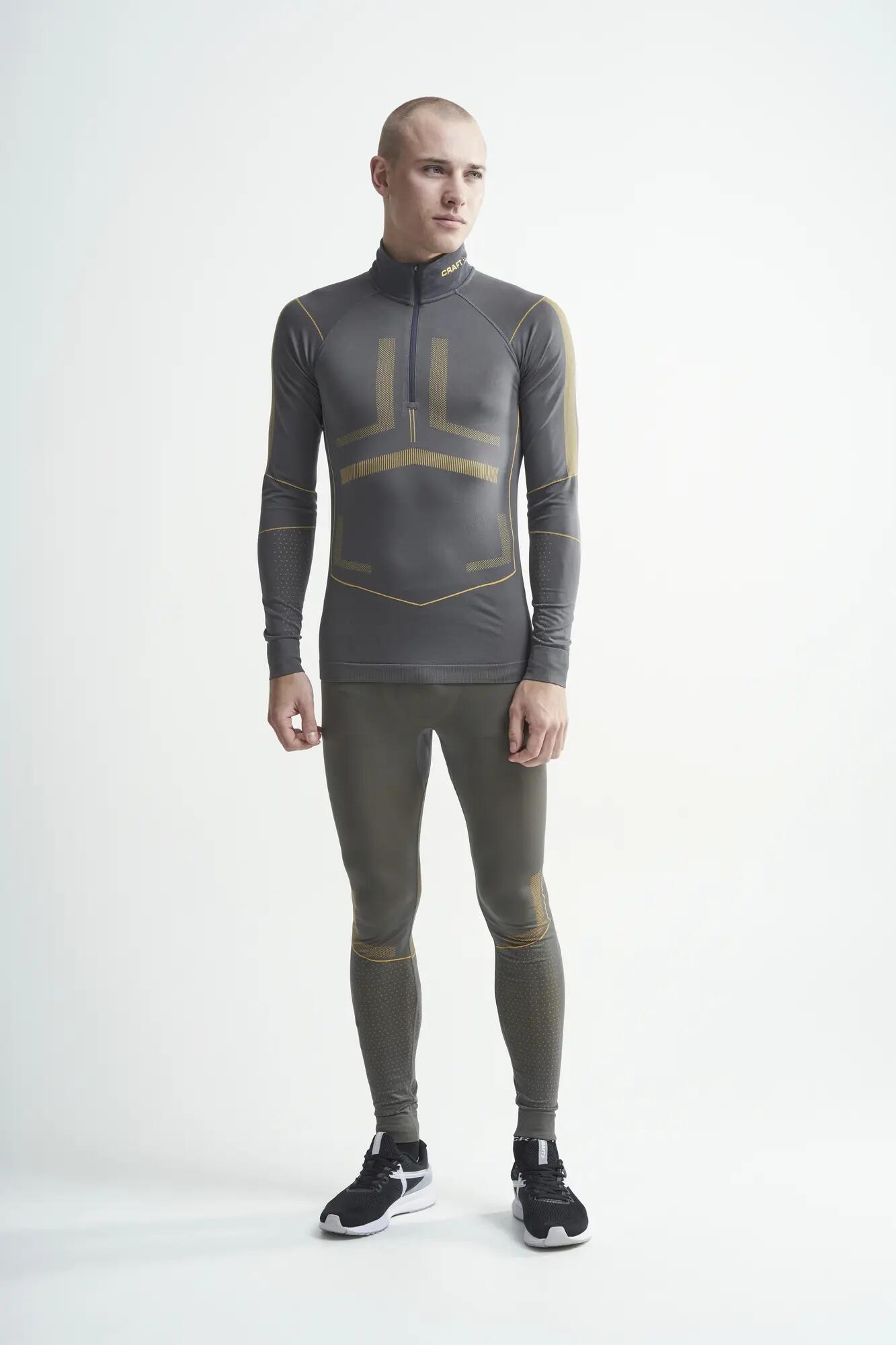 craft Active Intensity Zip M – Haut technique ajusté, respirant – Granite-Amber 6/6