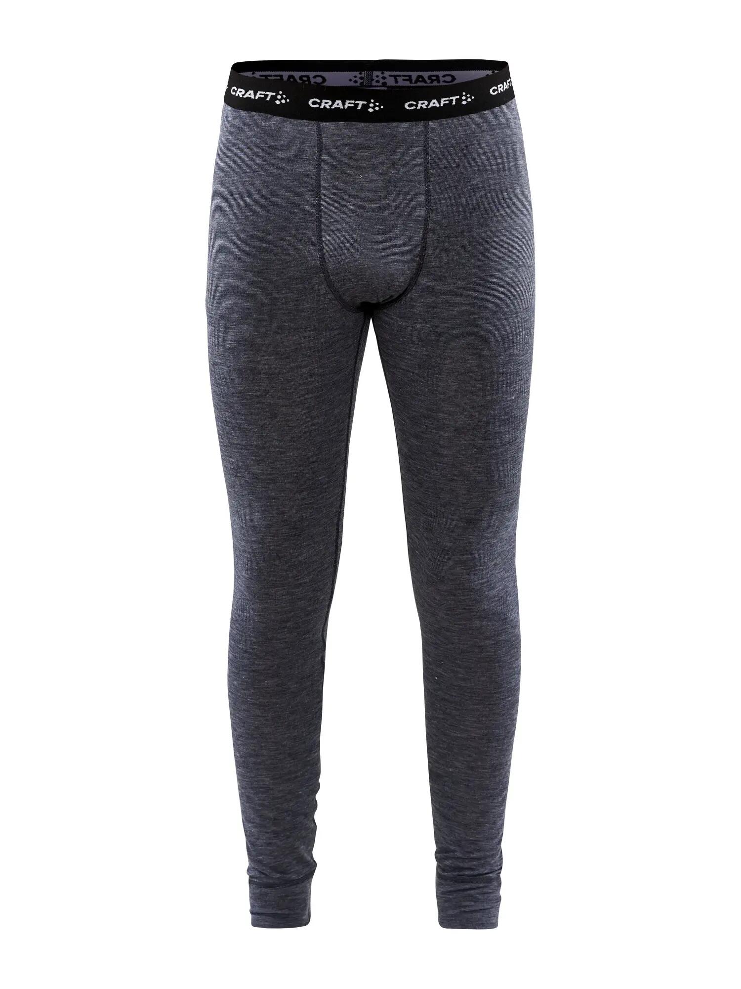 craft Wool Merino Pant M — calça baselayer macia em lã merino – Blaze Melange 1/5
