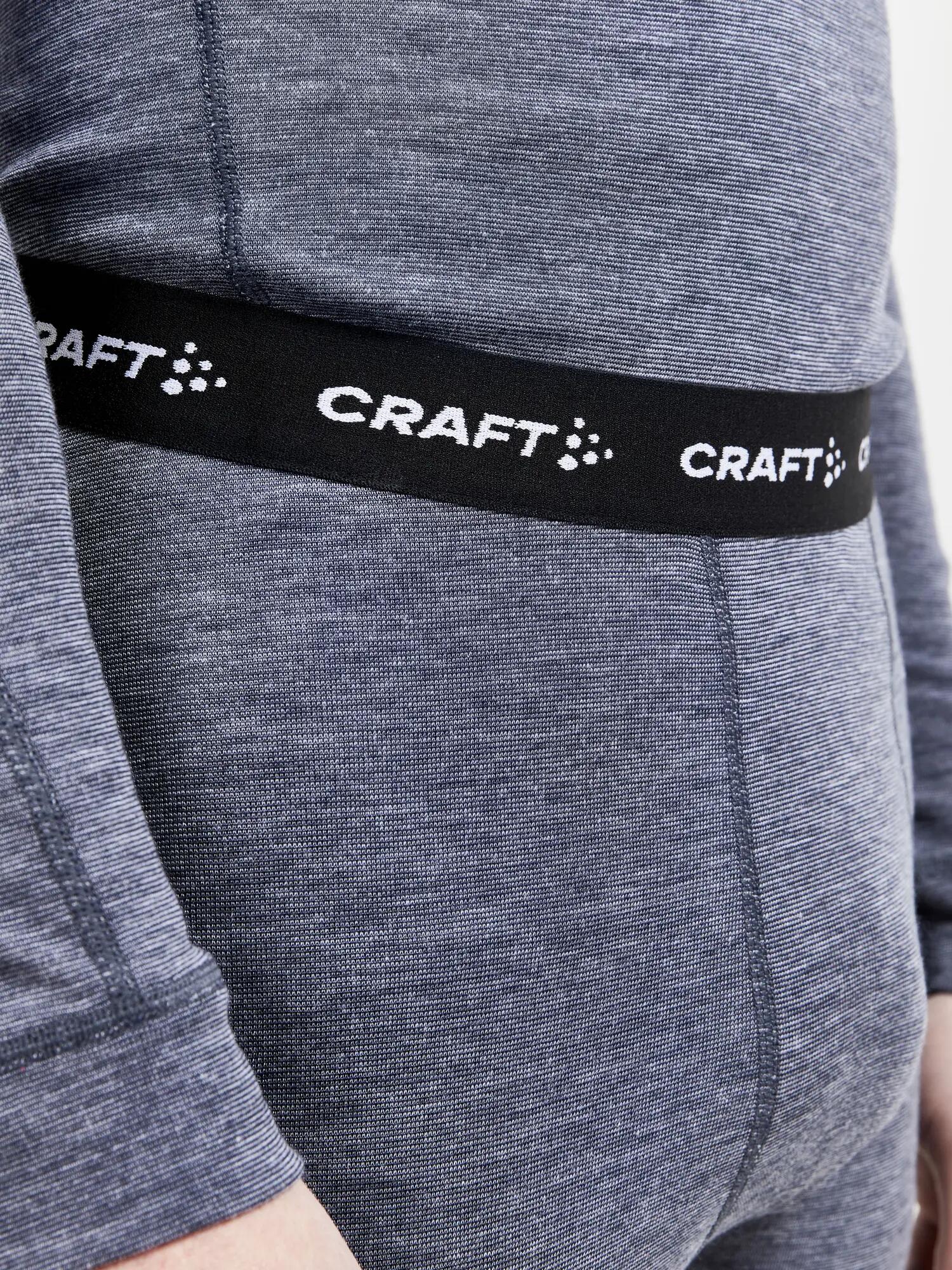 craft Wool Merino Pant M — calça baselayer macia em lã merino – Blaze Melange 4/5