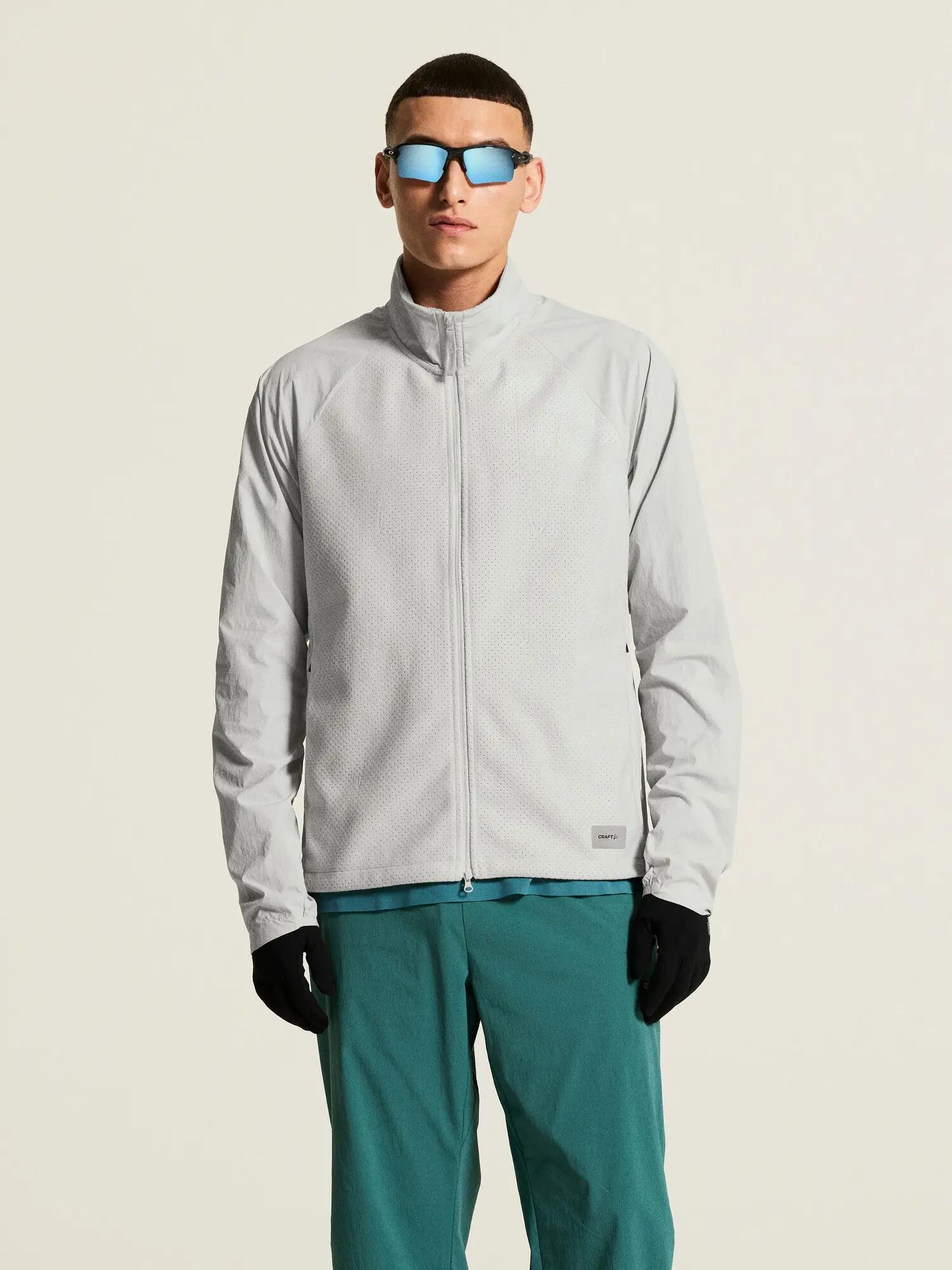 craft Fleece Jersey Jacket M – giacca in pile con maniche antivento – Cloud 3/7