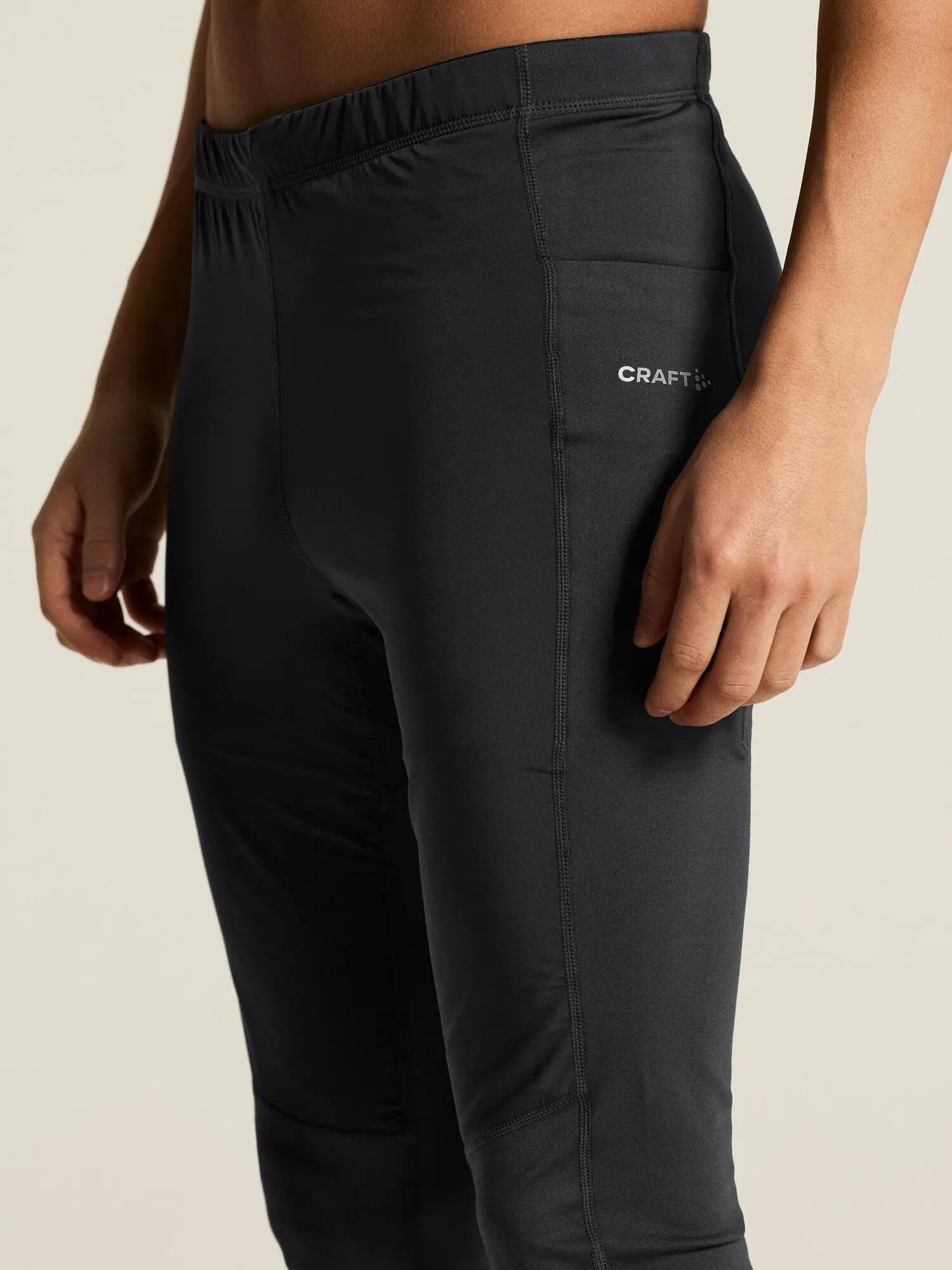craft Essence Warm Wind Tights M – Winddichte Trainings-Tights, warm – Black 6/7