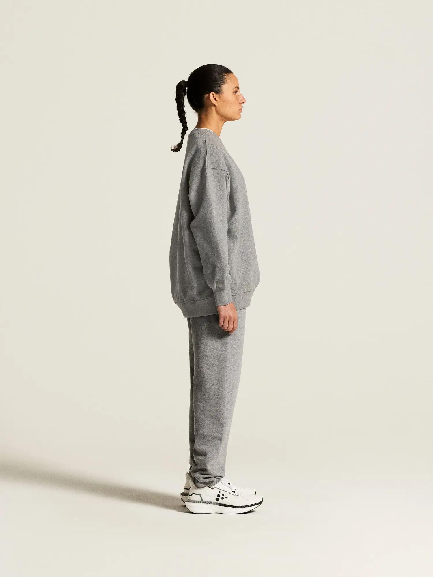 craft Frequent Sweatpants W em algodão orgânico cinza melange – Grey Melange 5/7
