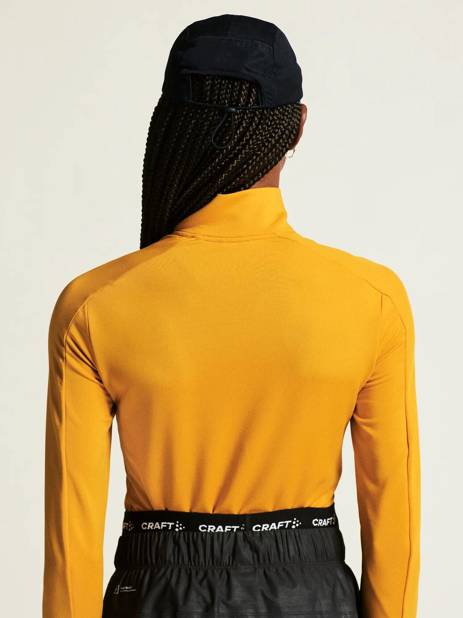 craft Gain Midlayer W - Midlayer com meio fecho, interior escovado – Turmeric 6/7