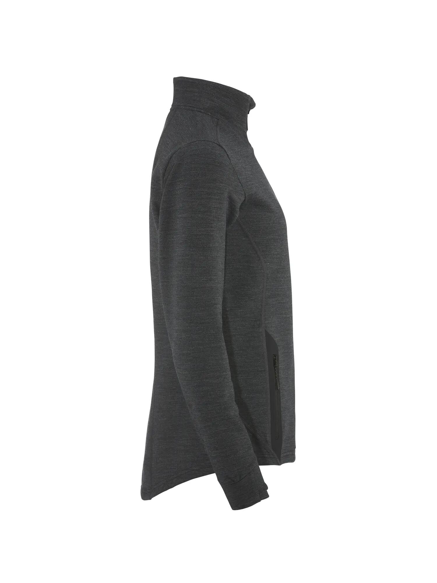 craft PRO Explore Wool Midlayer W — Merinowolle & Polyester – Black Melange 5/7