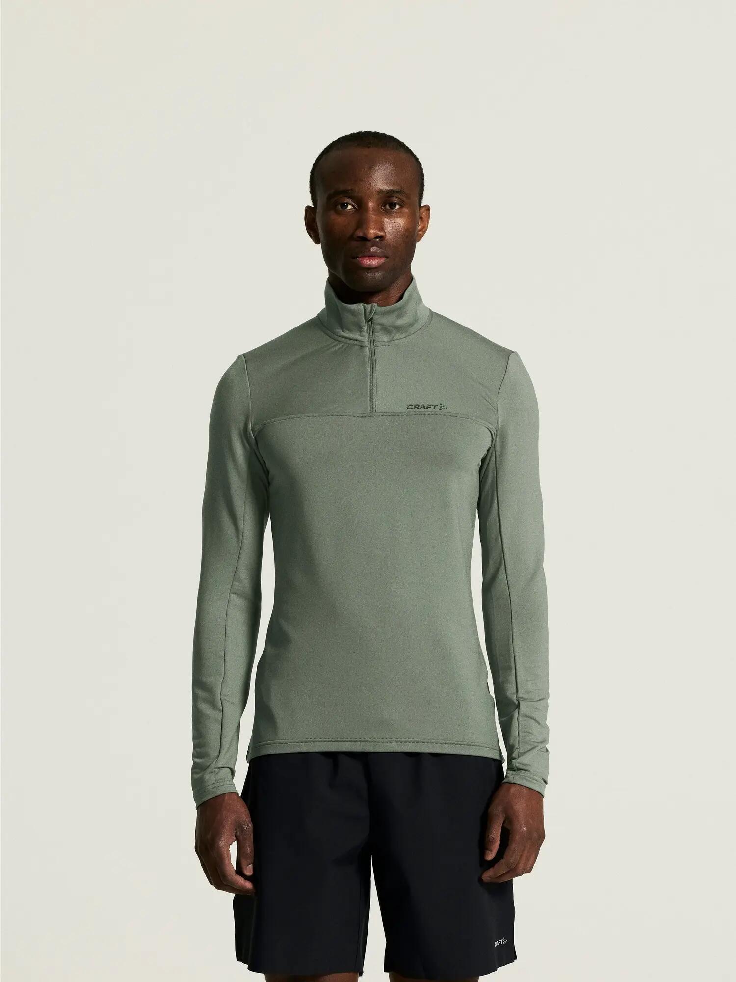 craft Gain Midlayer M Halb-Zip aus weichem Stoff — warm und elastisch – Leaf 6/7