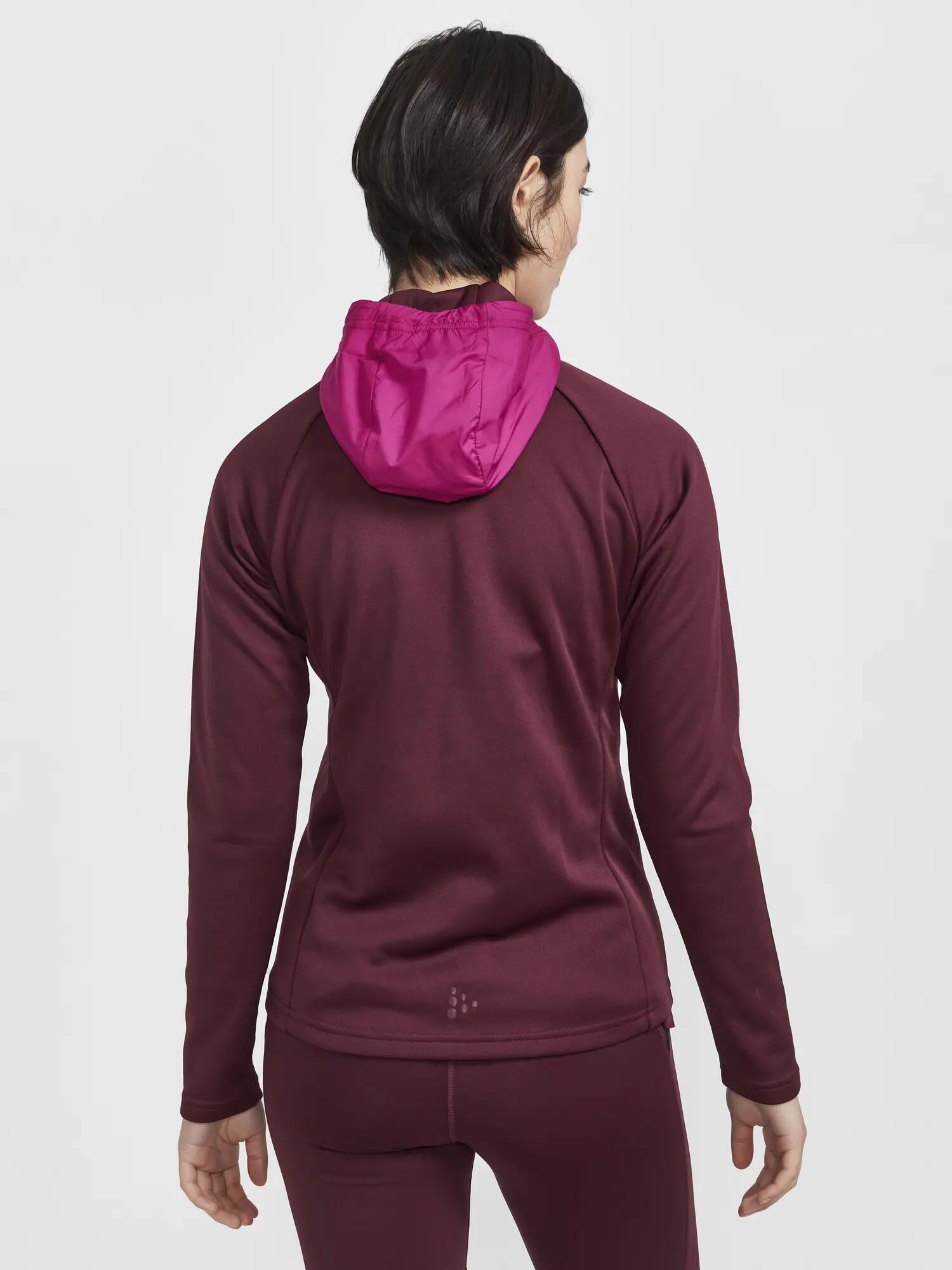 craft ADV Essence Jersey Hood Jacket W — warm en winddicht – Punch-Roxo 3/6