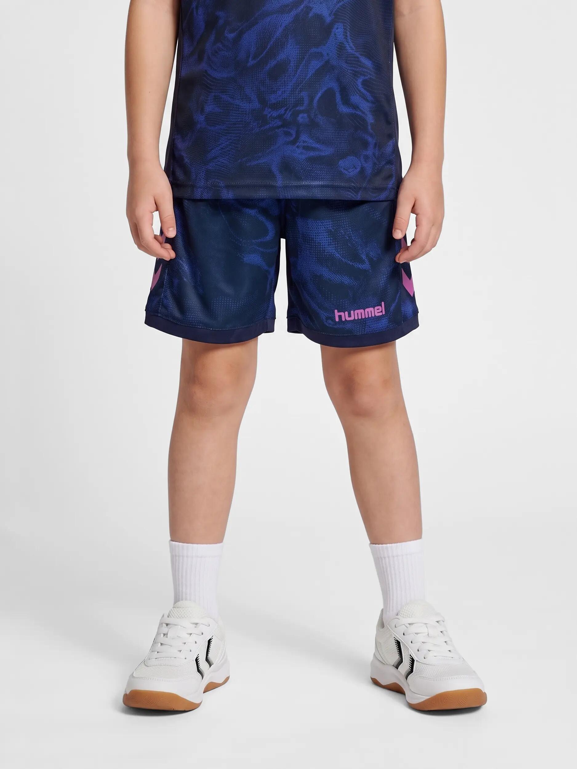 hummel Set hmlBLAZE CLUB 26 Graphic - Poliestere Riciclato - Marine/Dazzling 7/14