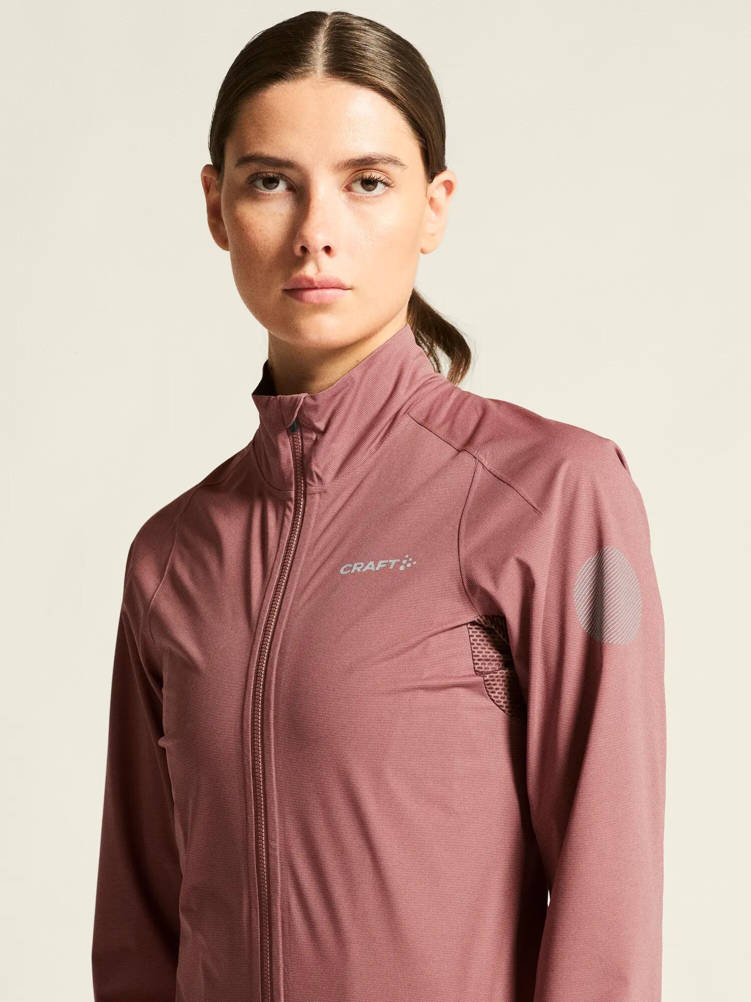 craft Endur Hydro Jacket 2 W – wind- und wasserdichte Fahrradjacke – Rose Brown 4/7