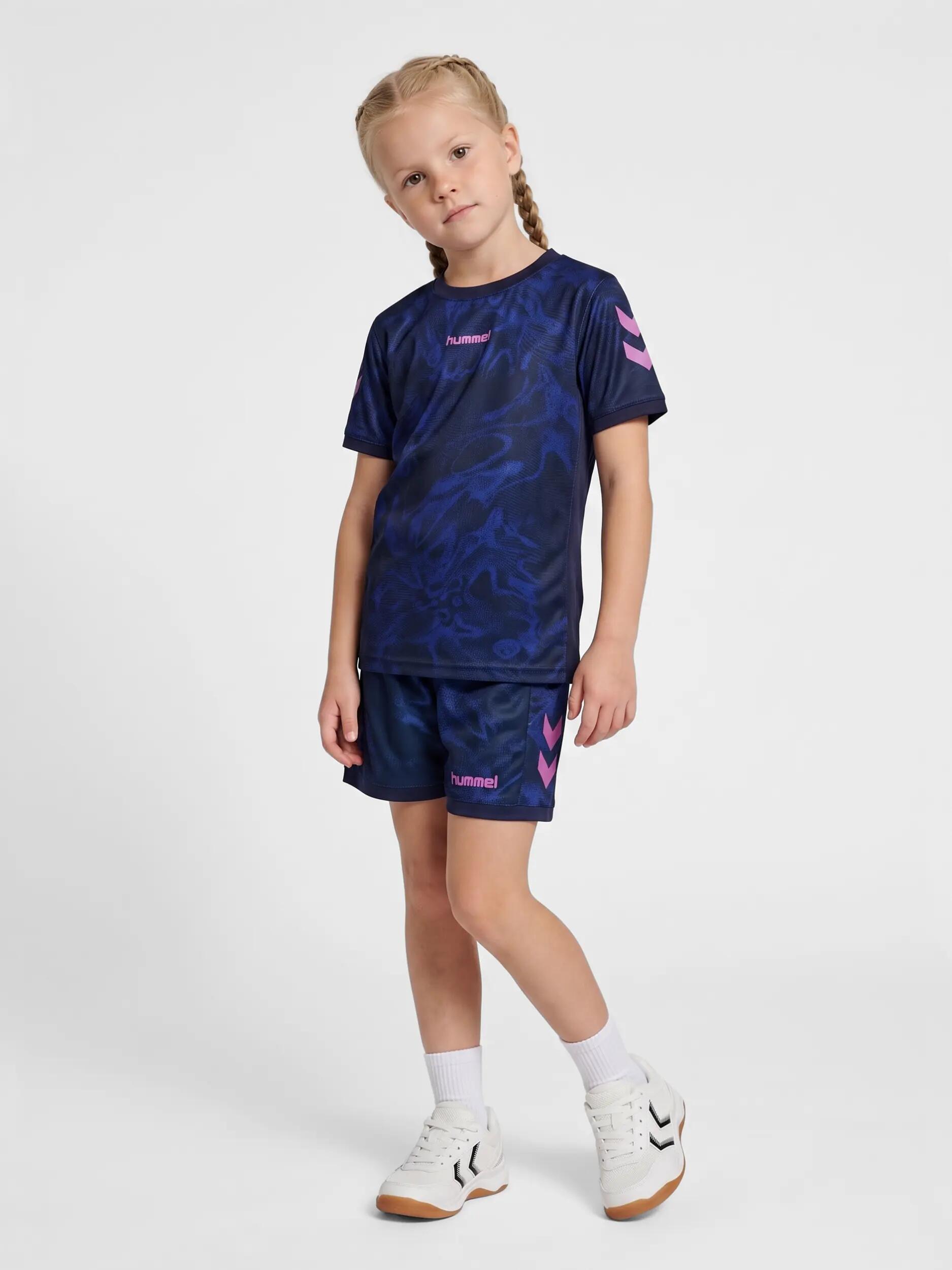 hummel Set hmlBLAZE CLUB 26 Graphic - Poliestere Riciclato - Marine/Dazzling 6/14
