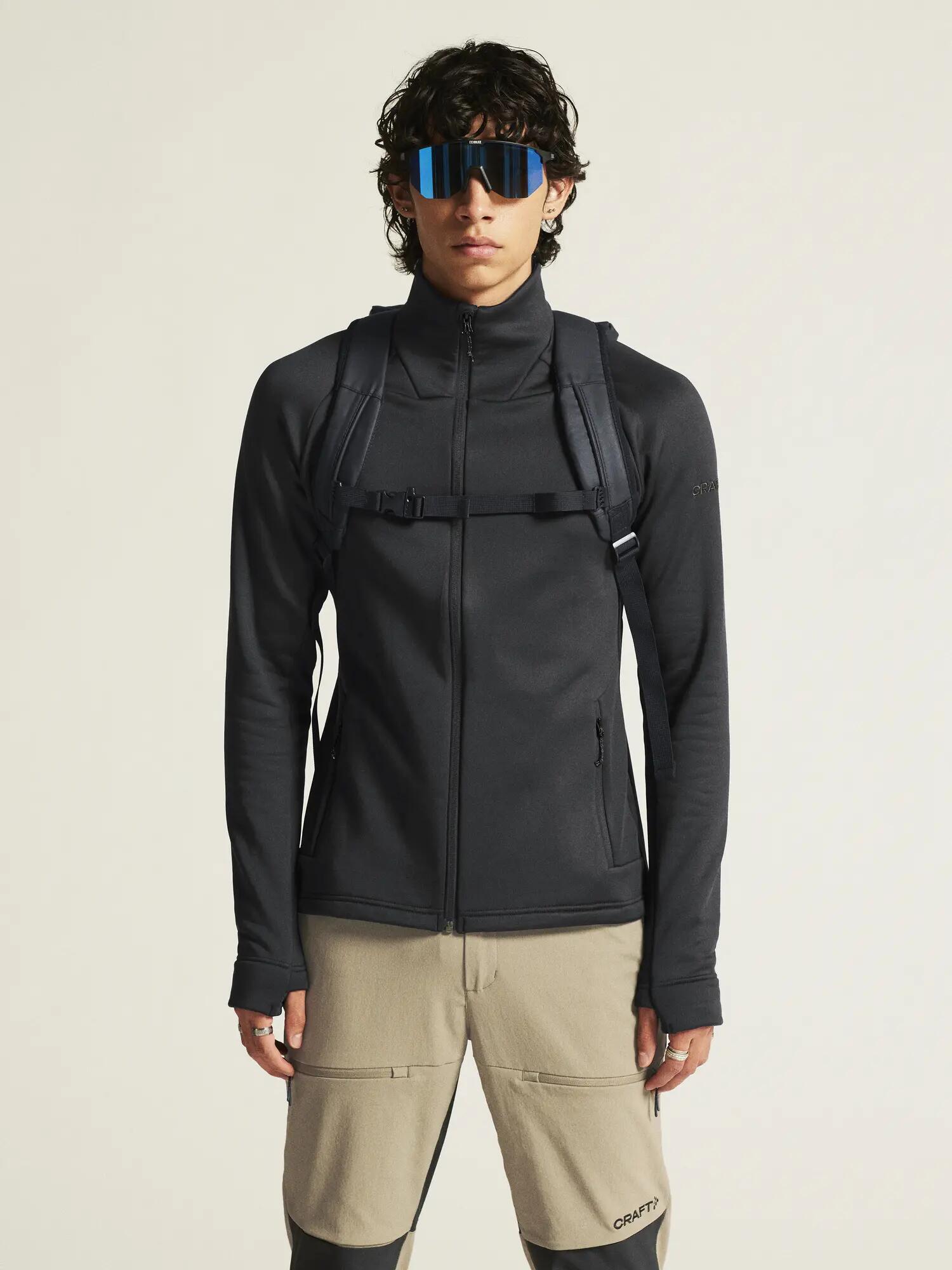 craft ADV Explore Power Fleece Jacke Herren — Weich & Dehnbar – Black 4/7