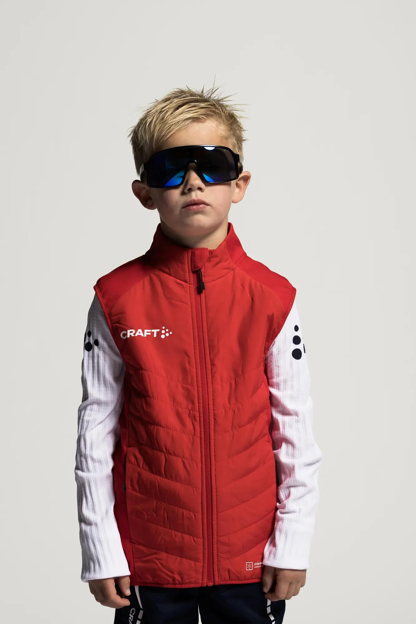 craft ADV Nordic Club Weste Jr – Leichte Wattierung, reguläre Passform – Bright 2/4