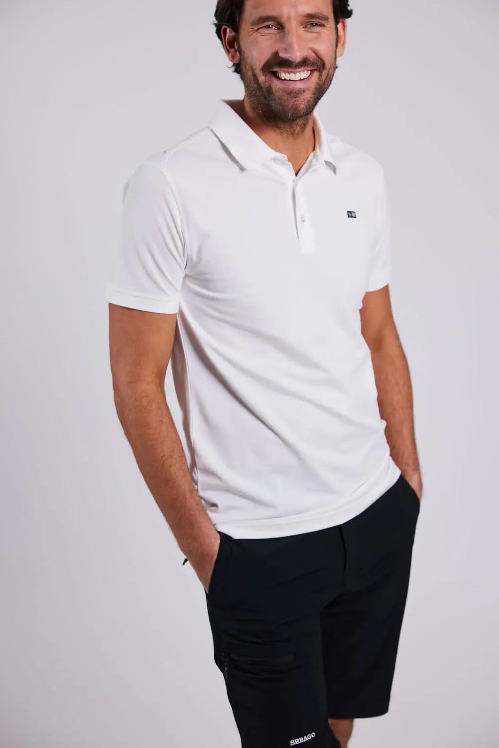 sebago Performance Polo Pique - séchage rapide – WHITE 4/5