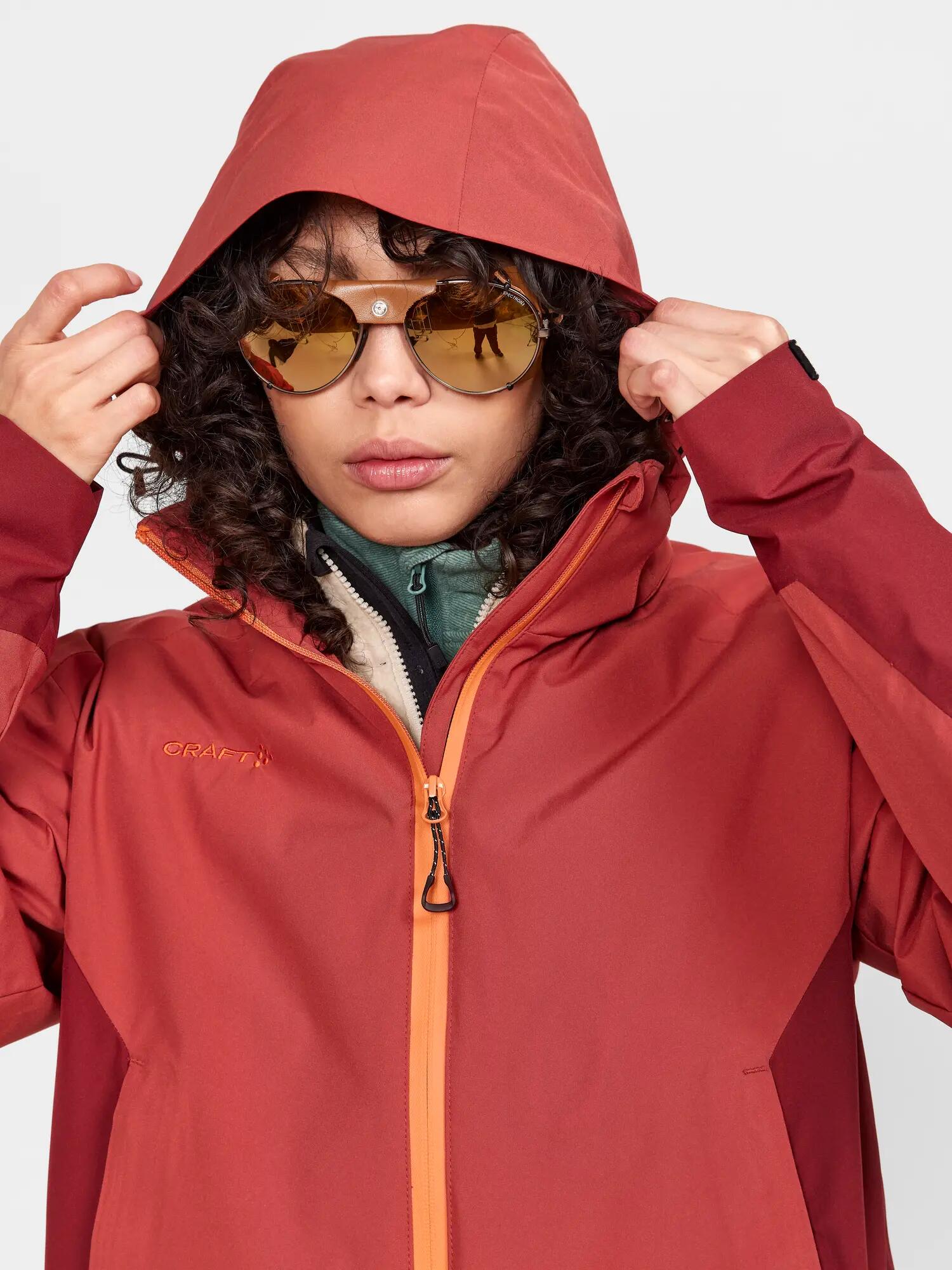 craft CORE Explore Shell Jacket W – Lichtgewicht waterdichte jas Rust 3/6