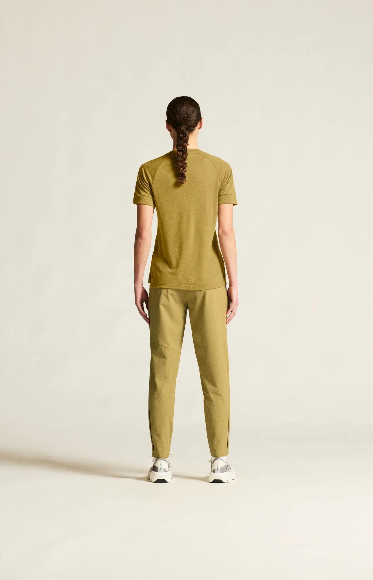 craft Wool SS Tee W - Kurzarmshirt aus recyceltem Polyester und Wolle – Khaki 5/7