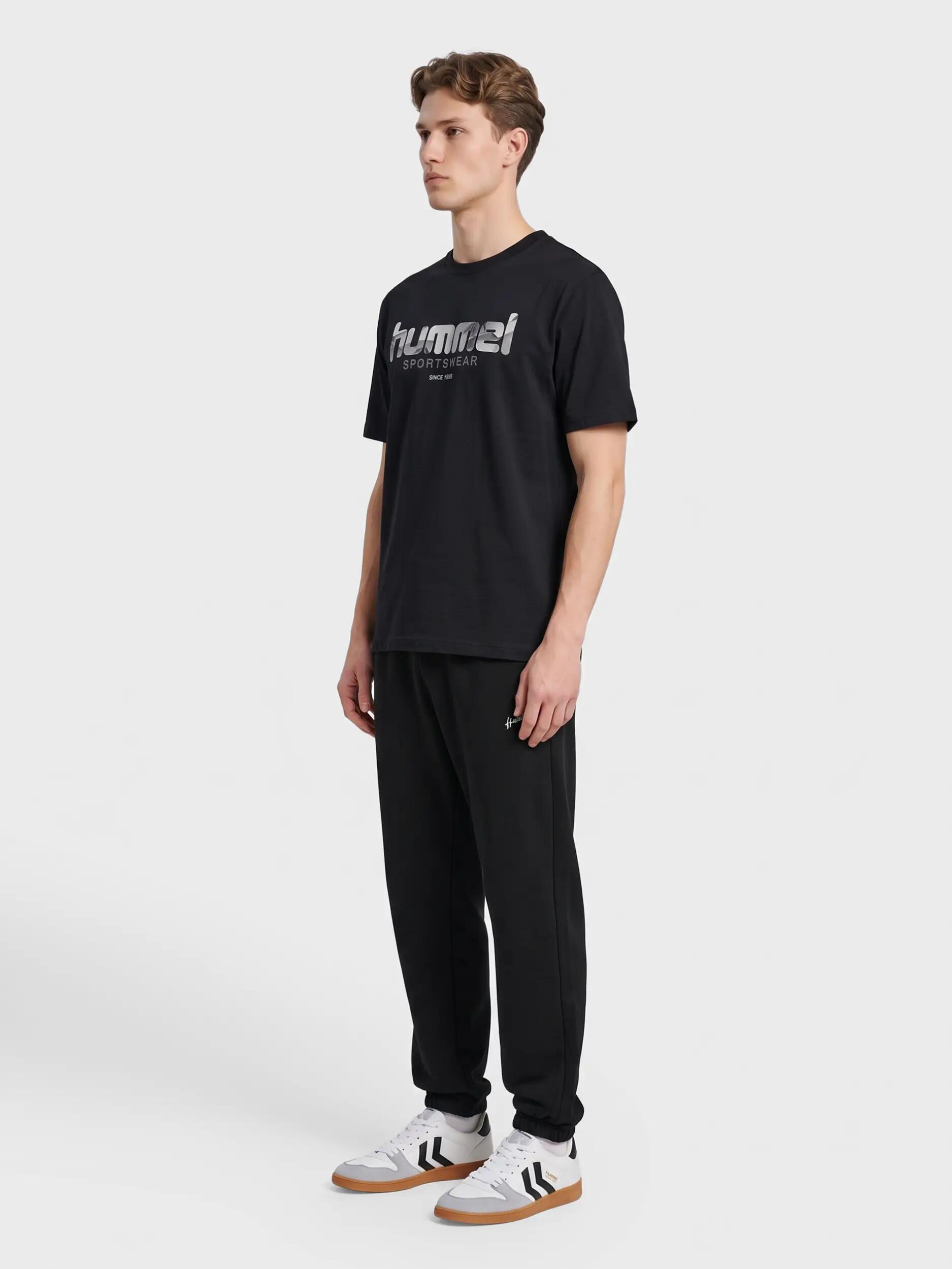 hummel T-shirt manches courtes hmlCLUB LOGO en coton bio – BLACK 4/5