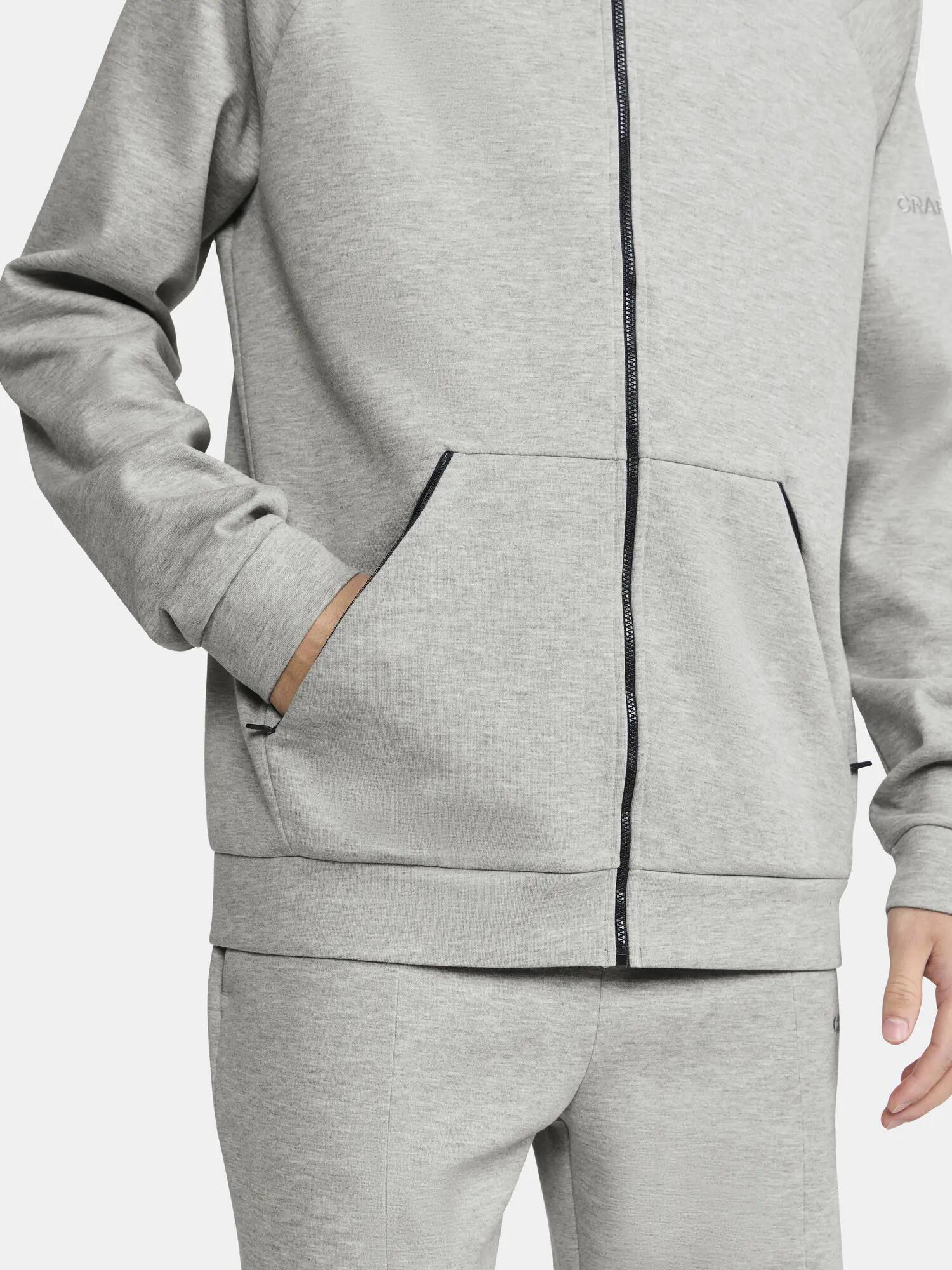 craft ADV Join FZ Hoodie M – sweat zippé confortable, design minimaliste – Grey 4/7