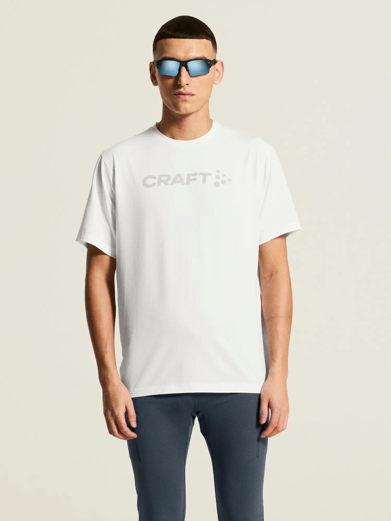 craft Essence Logo Tee 2 M – Trainingsshirt aus recyceltem Mesh – White 7/7