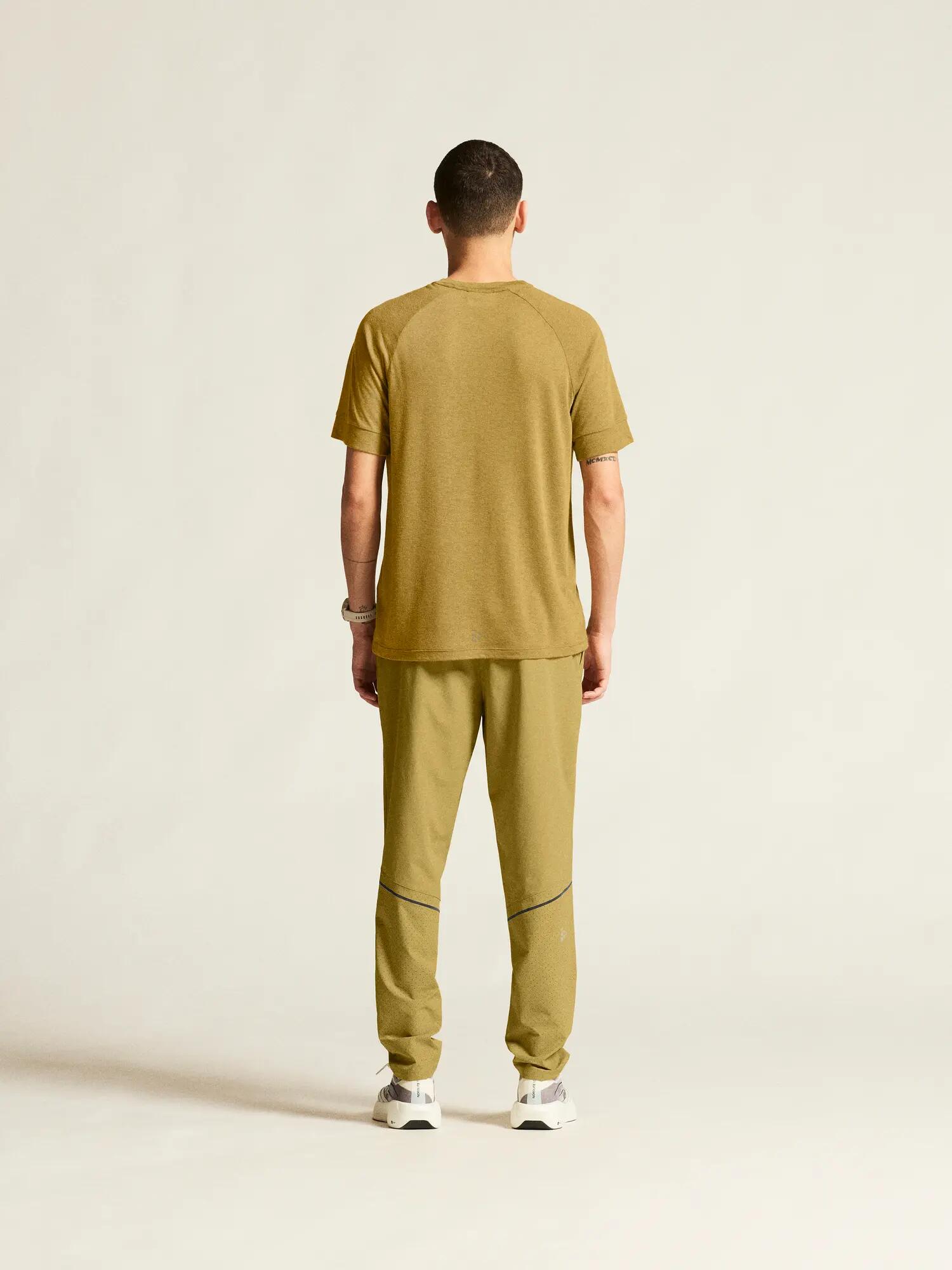 craft Wool SS Tee M Kurzarmshirt aus recyceltem Polyester und Wolle – Khaki 7/7
