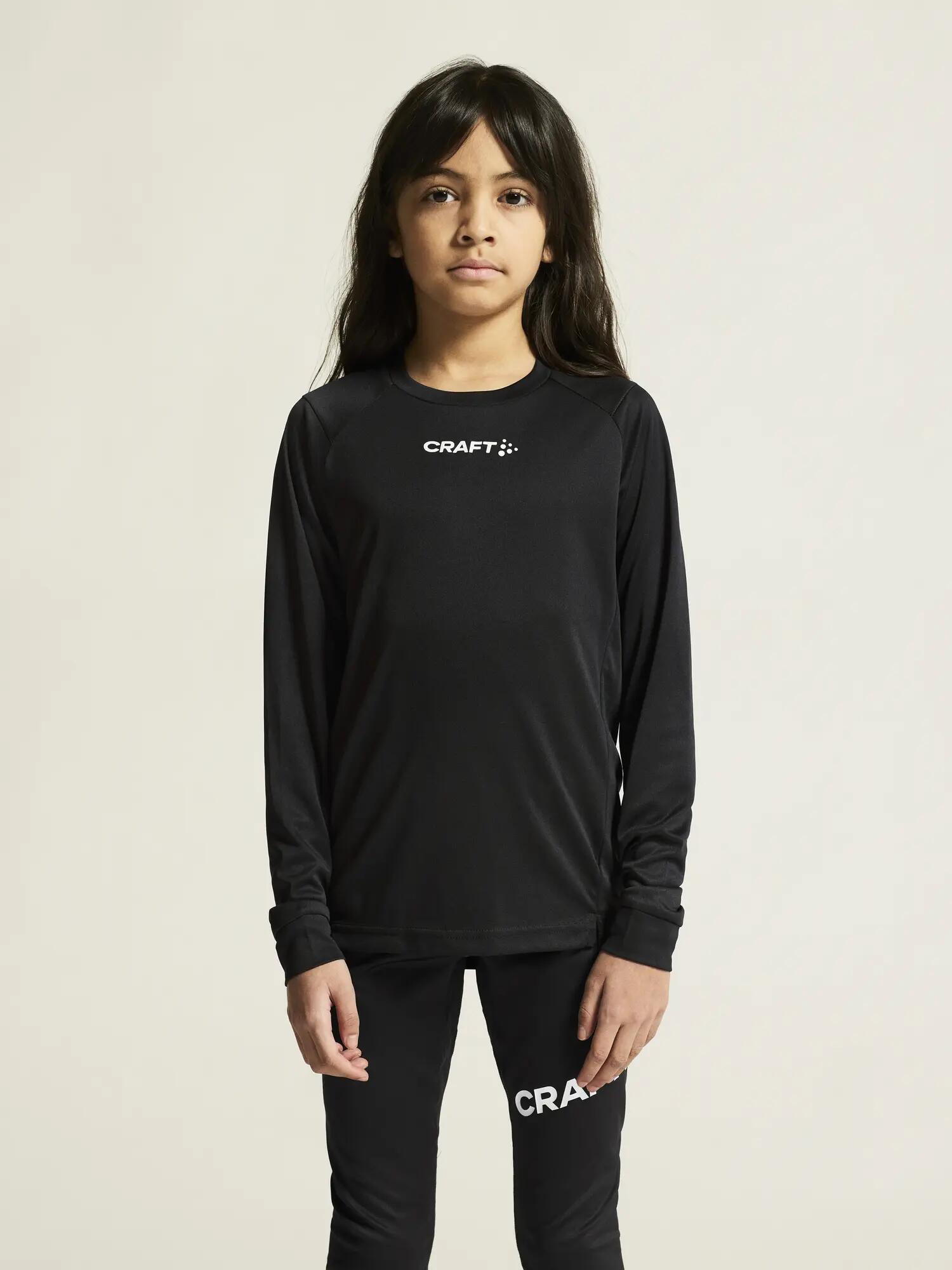 craft Rush 2.0 LS Tee Jr – Langarm-Trainingsshirt, recyceltes Polyester – Black 5/7