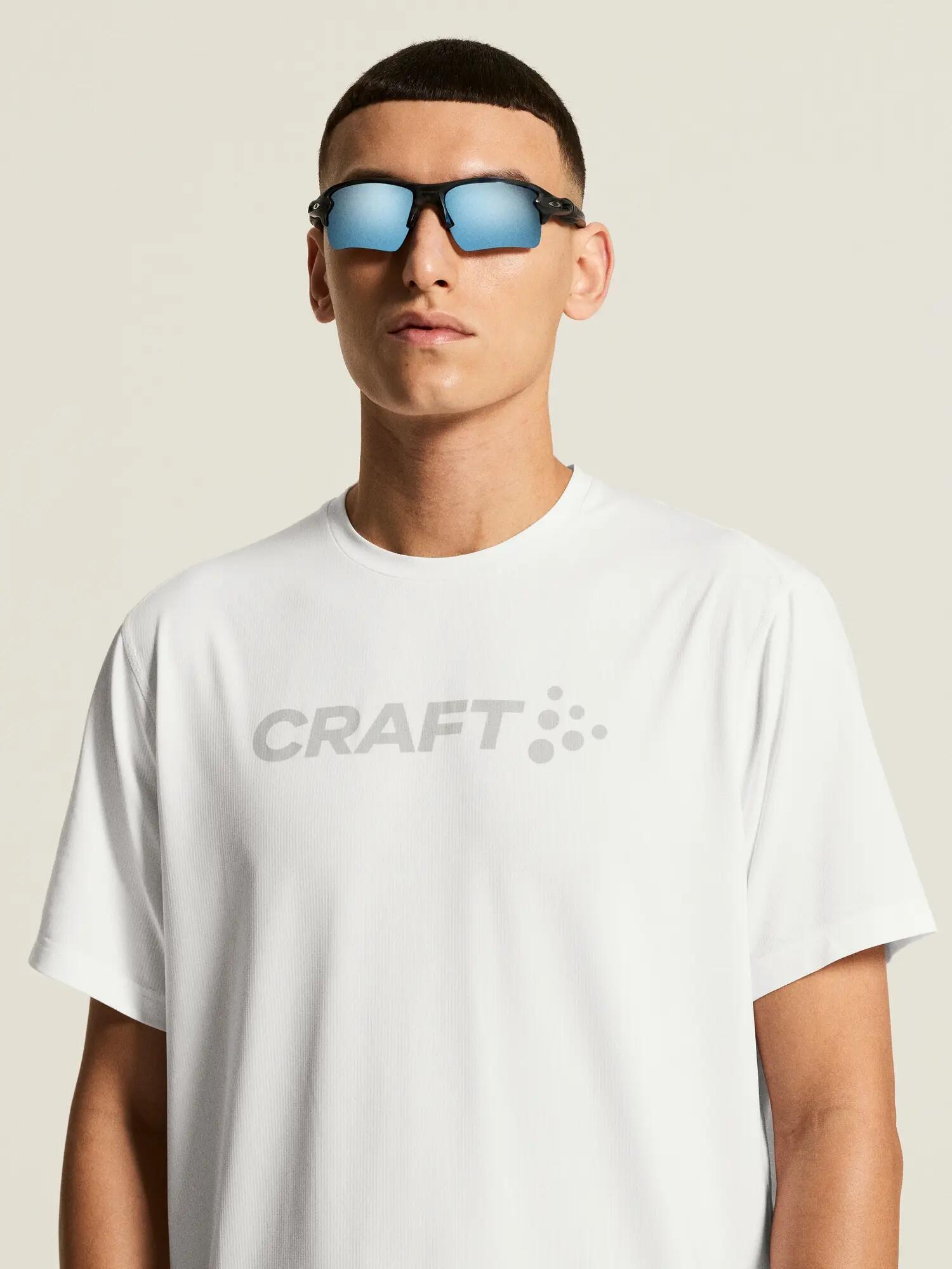 craft Essence Logo Tee 2 M – Trainingsshirt aus recyceltem Mesh – White 3/7