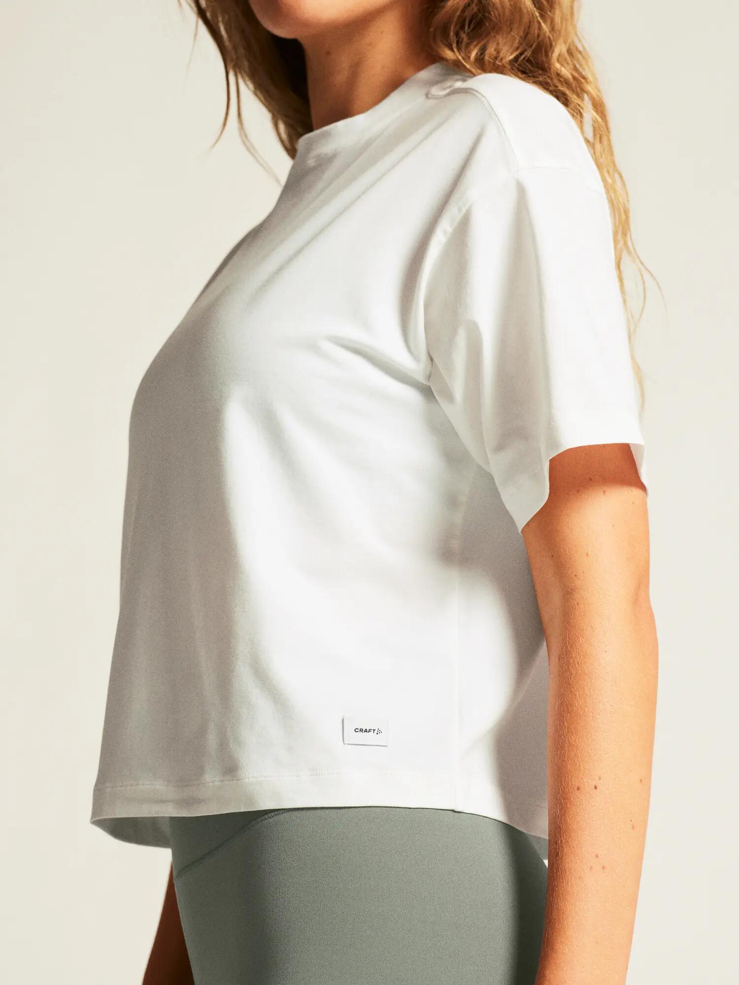 craft T-shirt Collective Relaxed SS pour femme — coton bio extensible – White 6/7