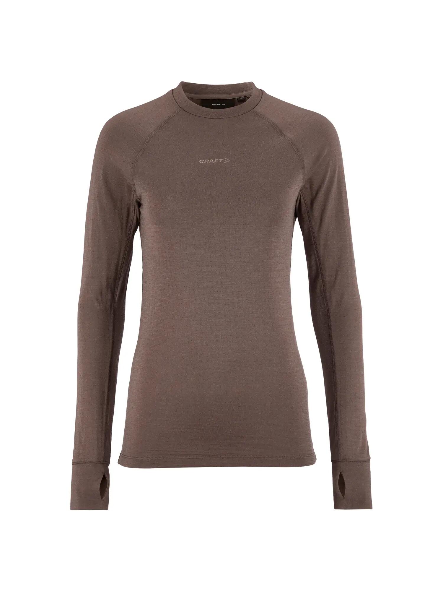 Wool Comfort RN LS W - haut manches longues isolant – Plum Taupe 1/7