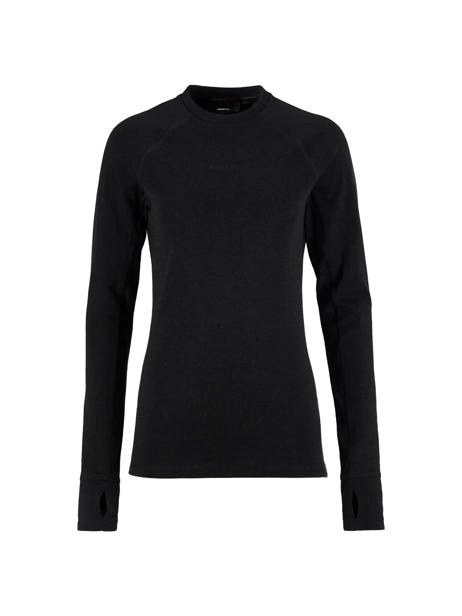 craft T-shirt manches longues Wool Comfort RN LS Isolation thermique – Black 1/7