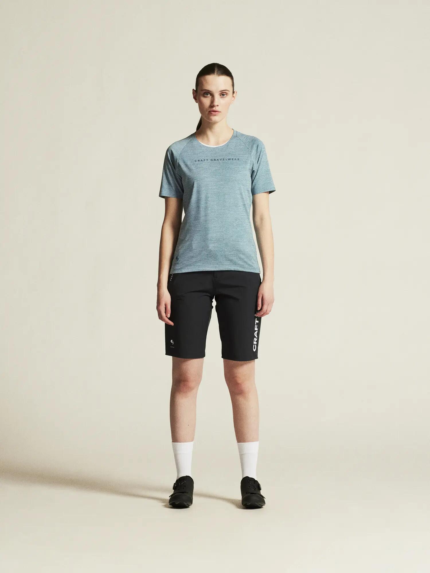 craft ADV Gravel Ss Tee W - Weiches Funktionsshirt für Gravel – Aquatic 2/7
