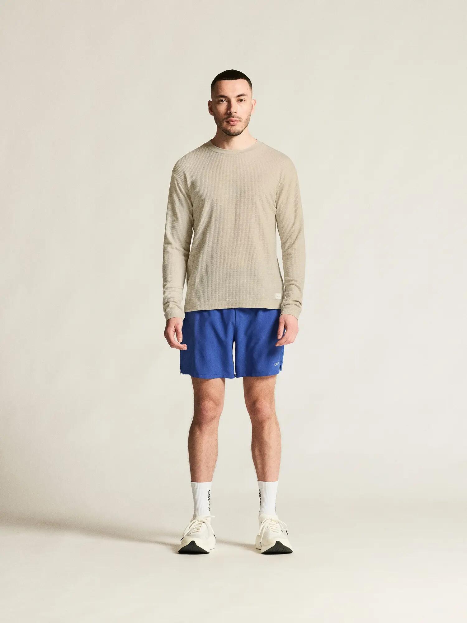 craft Wool Waffle RN M - Langarmshirt aus Lyocell und Merinowolle – Plaster 7/7