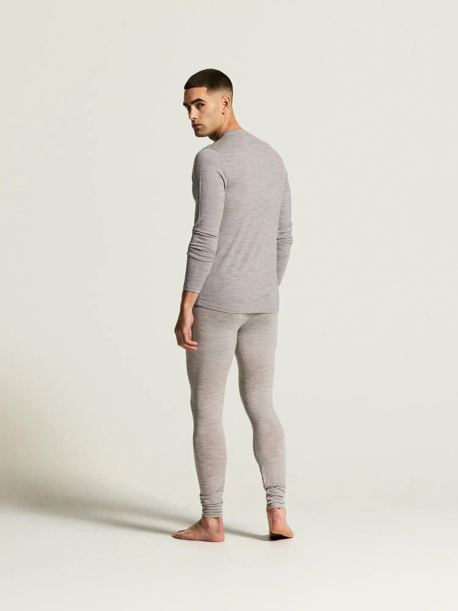 Craft Wool 95 LS CN Langarmshirt Merinowolle 95% – Grey/Melange 4/7