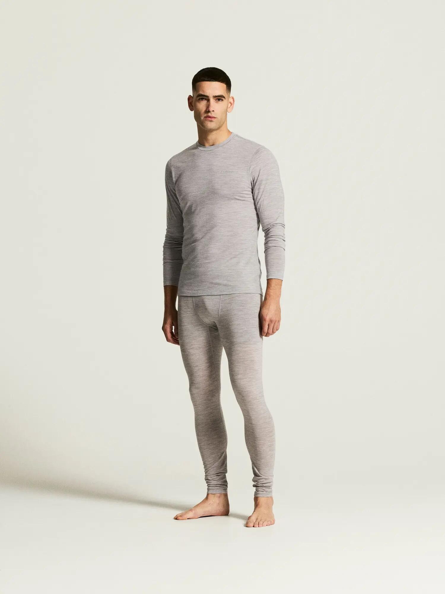 Craft Wool 95 LS CN Langarmshirt Merinowolle 95% – Grey/Melange 3/7