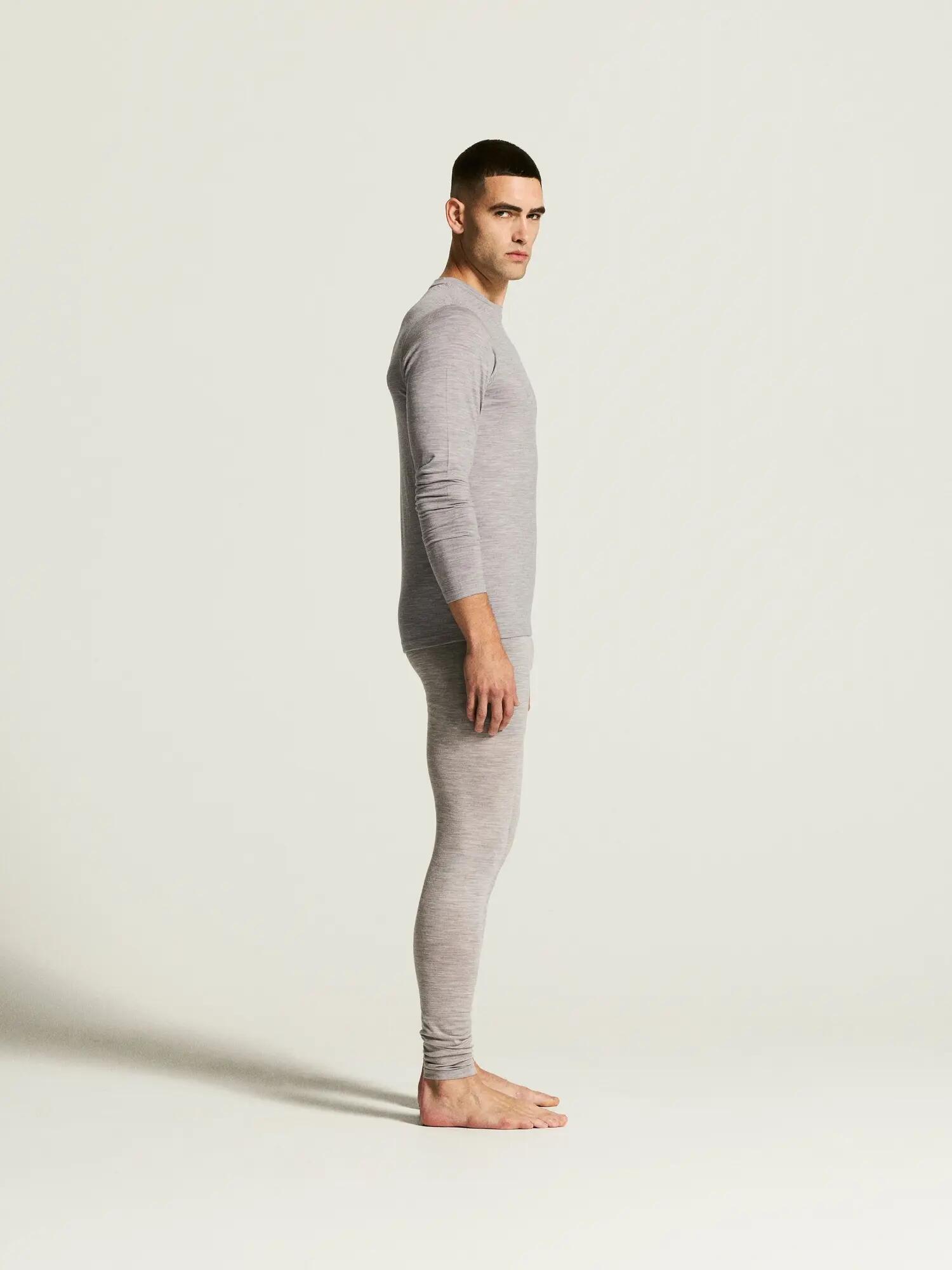 Craft Wool 95 LS CN Langarmshirt Merinowolle 95% – Grey/Melange 2/7