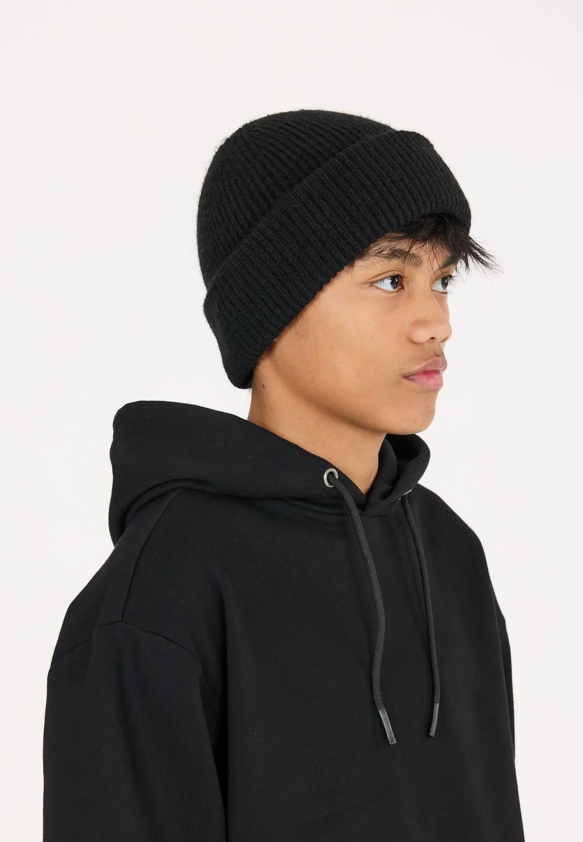 endurance Veik Beanie bonnet enfants noir – 1001 Black 3/7