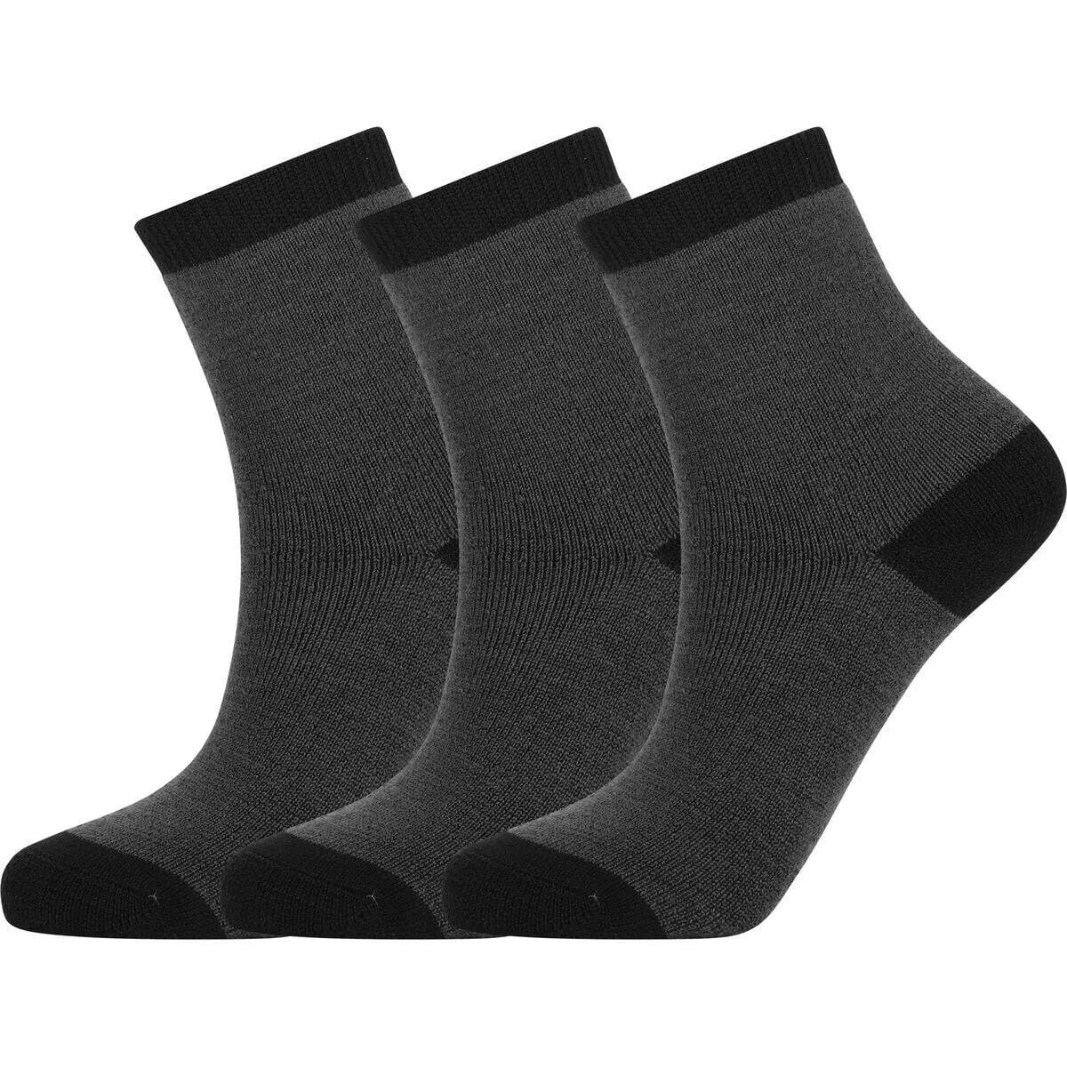 zigzag Lime 3-Pack Calzini Bambino - Misto lana, Grigio Scuro Melange – 1011S 1/5
