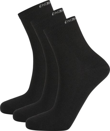 endurance Chaussettes Alcudia Viscose (Bambou) Quarter 3-Pack – 1001 Black