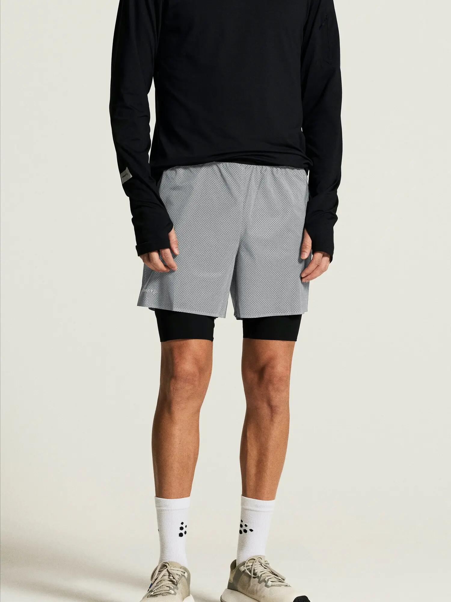 craft Reflective Shorts M — Shorts da running riflettenti – Silver 6/7
