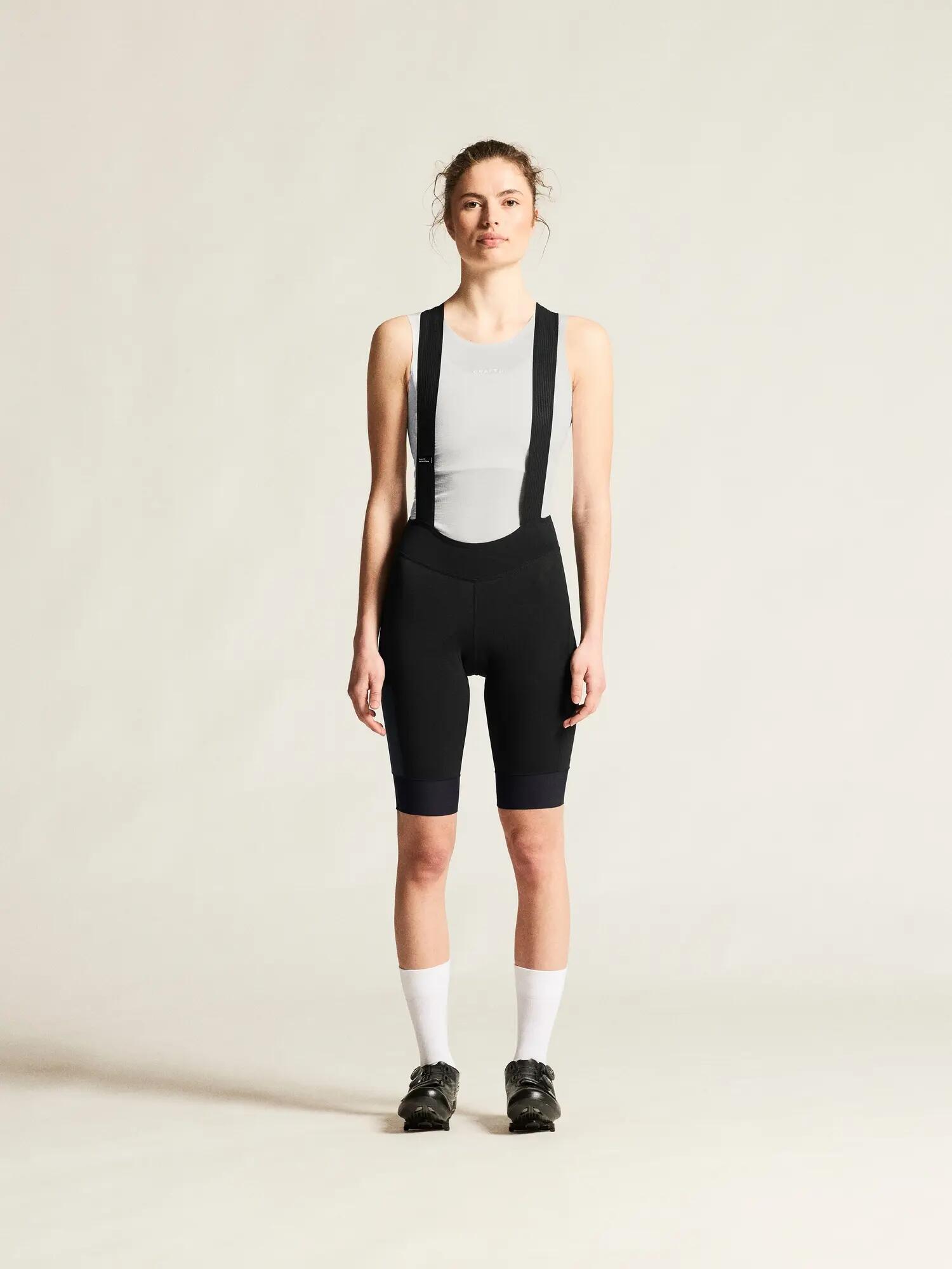 craft Endur Cargo Bib Shorts C1 W – Cuissard cargo noir avec pad C1 – Black 2/7