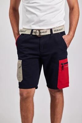 Sebago red pocket shorts - shorts met contrasterende zakken – navy